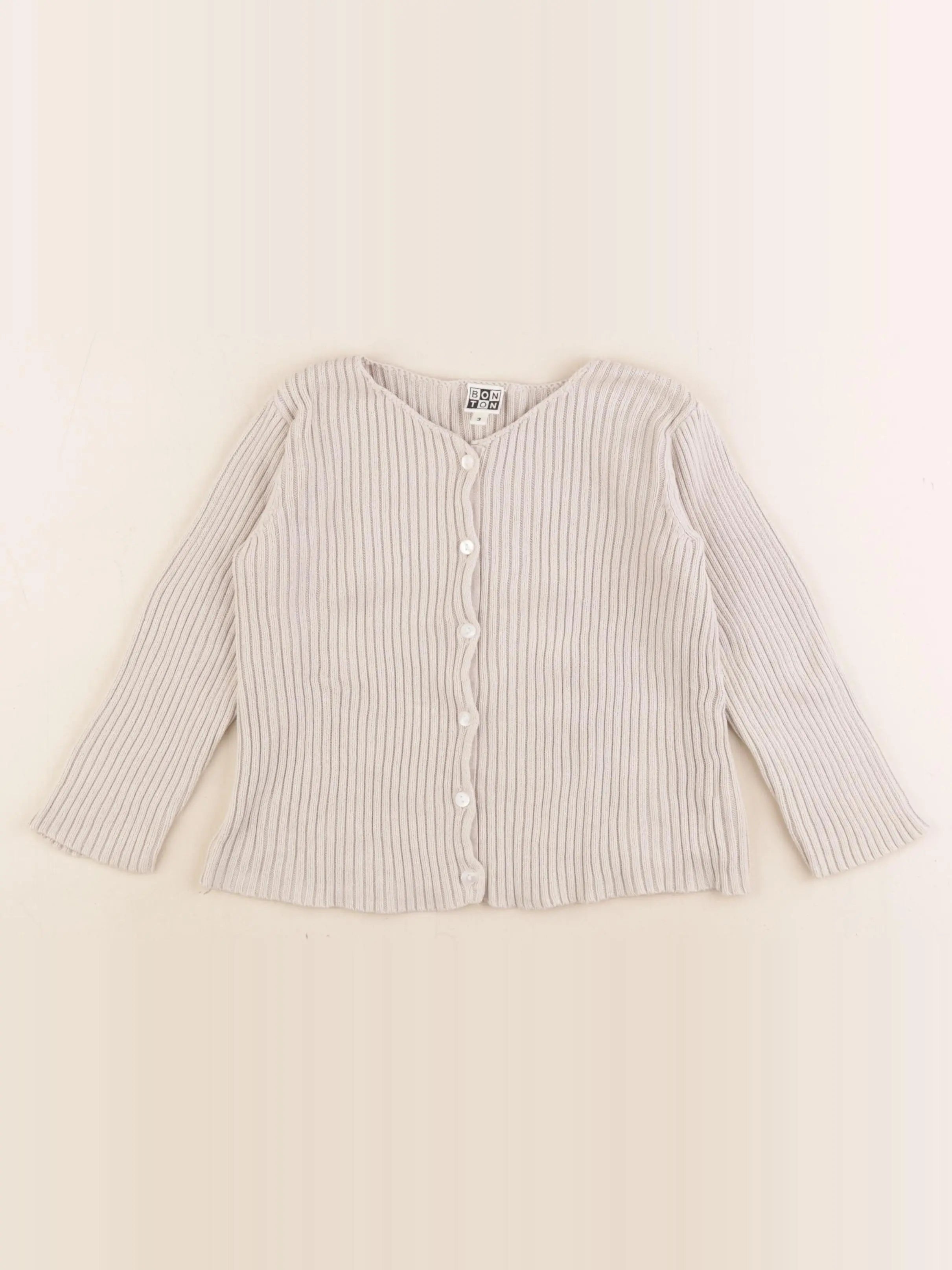 Bonton - gilet beige - 3 ans