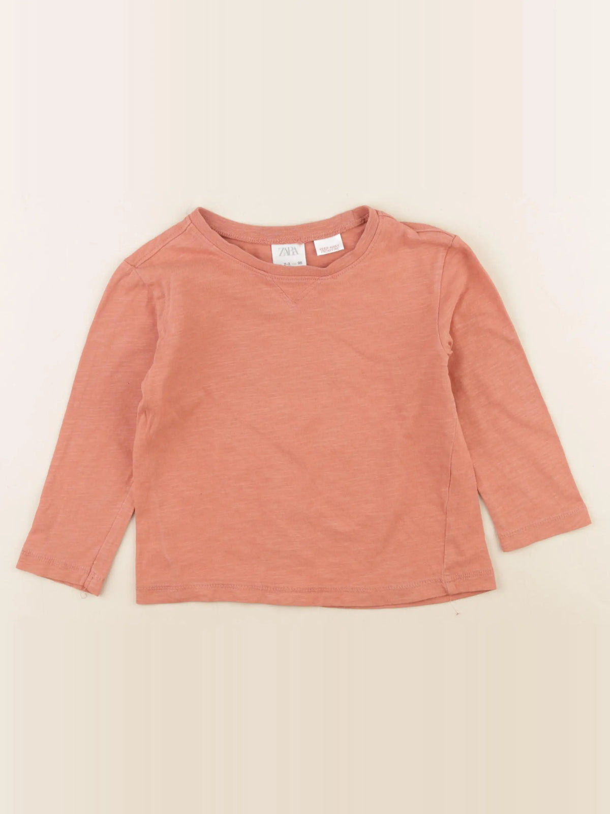 Zara - tee-shirt orange - 2/3 ans