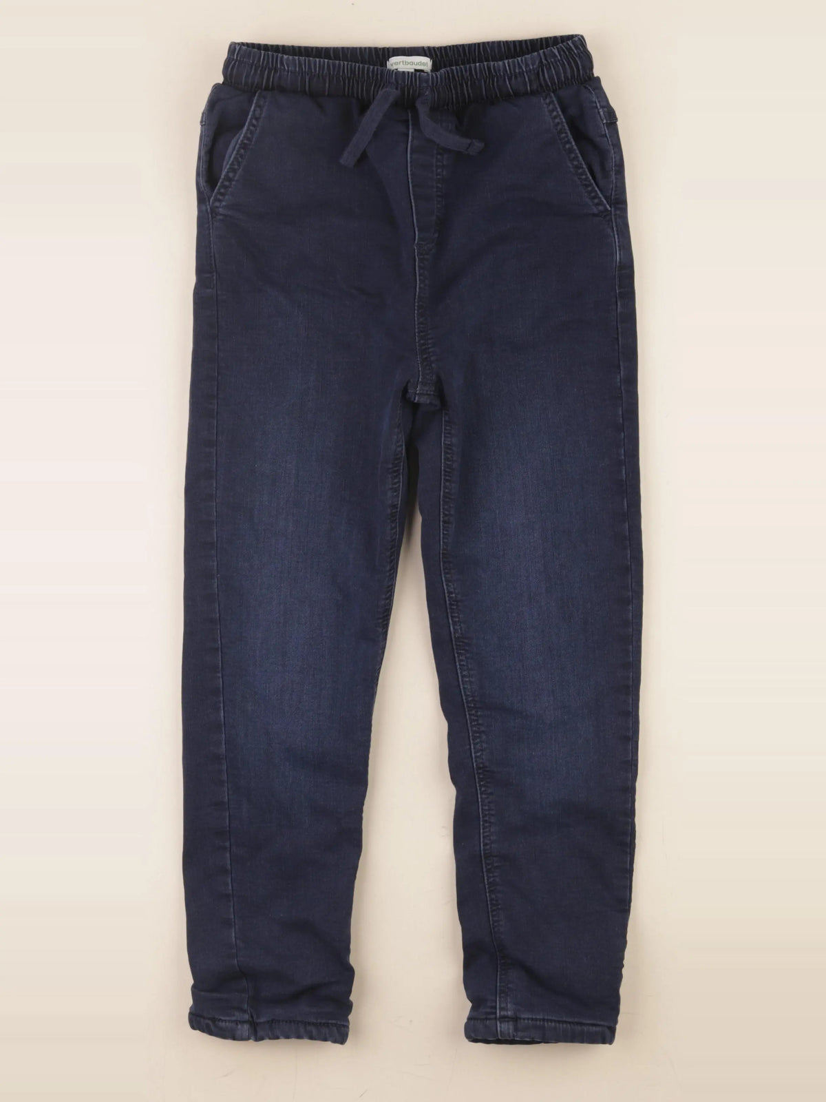 Vertbaudet - pantalon doublé bleu - 9 ans