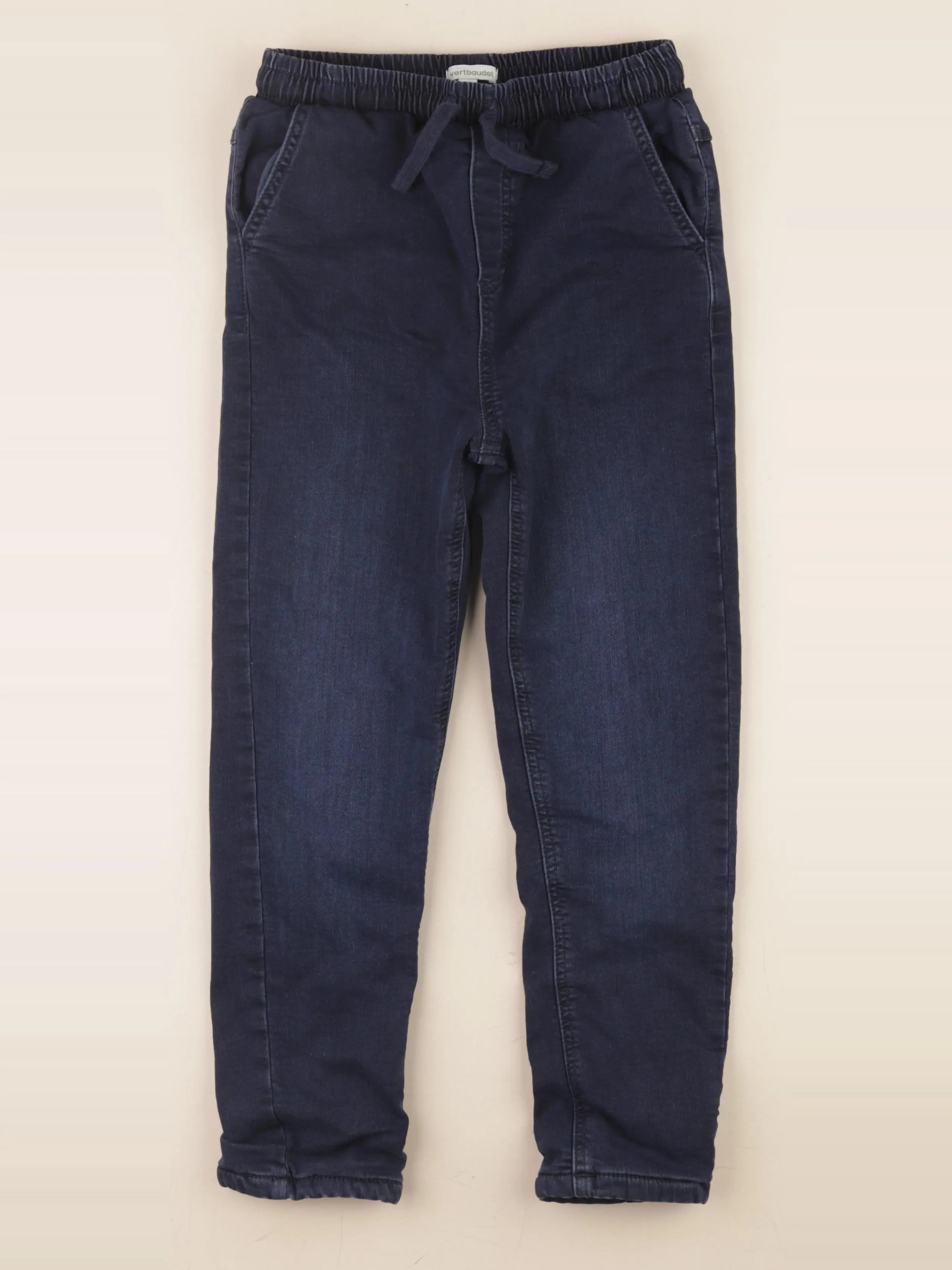 Vertbaudet - pantalon doublé bleu - 9 ans