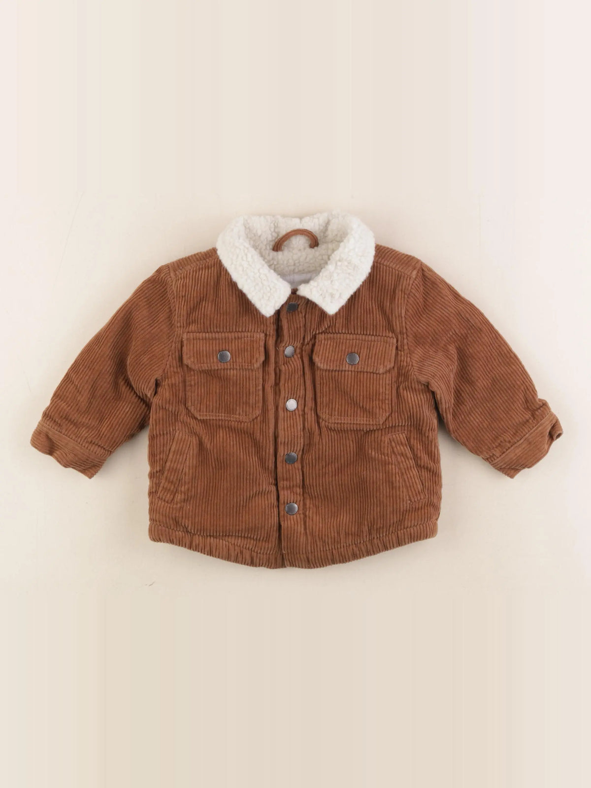 Vertbaudet - veste doublé marron - 6 mois