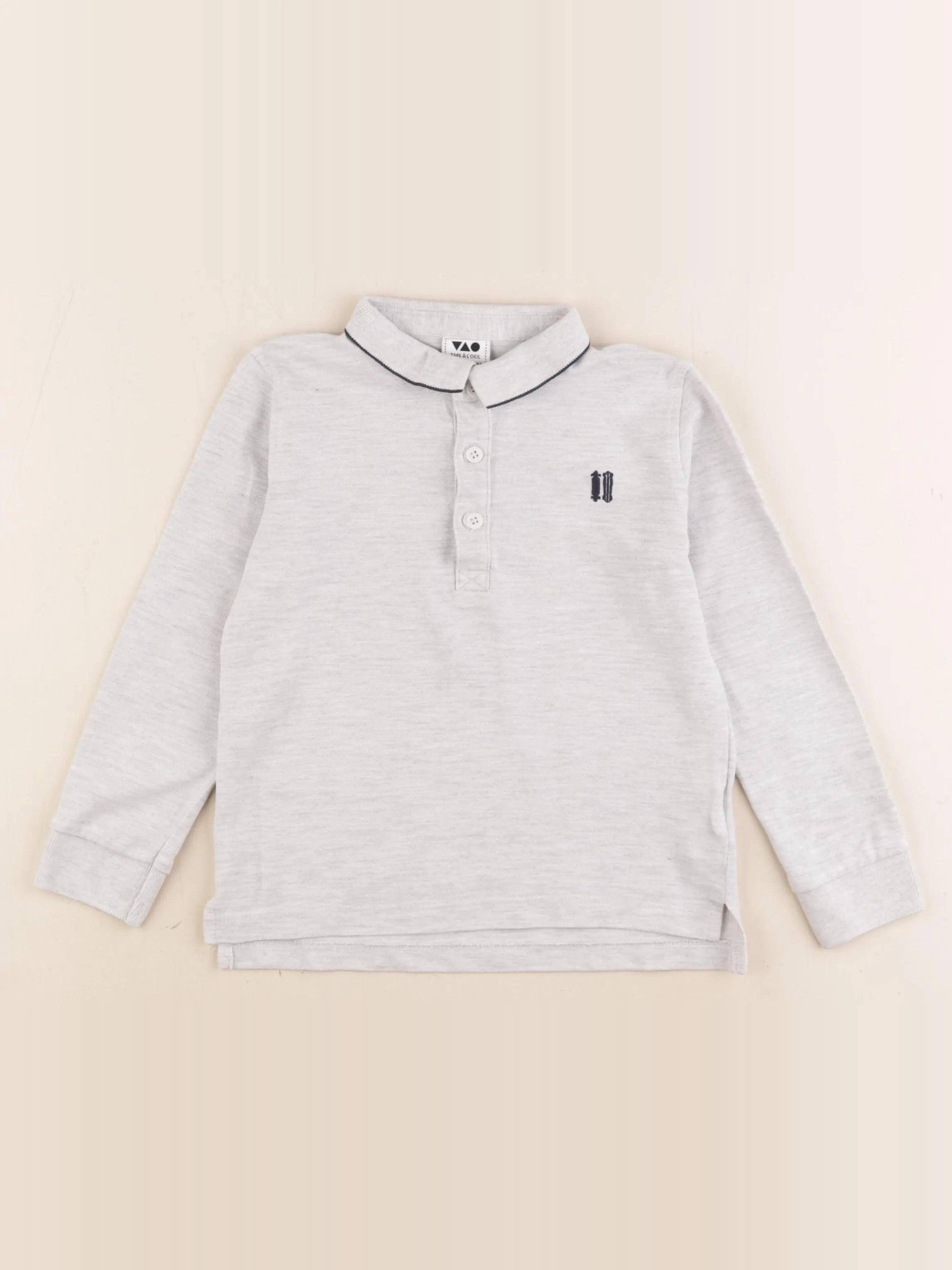 Tape à l'oeil - polo gris - 4 ans