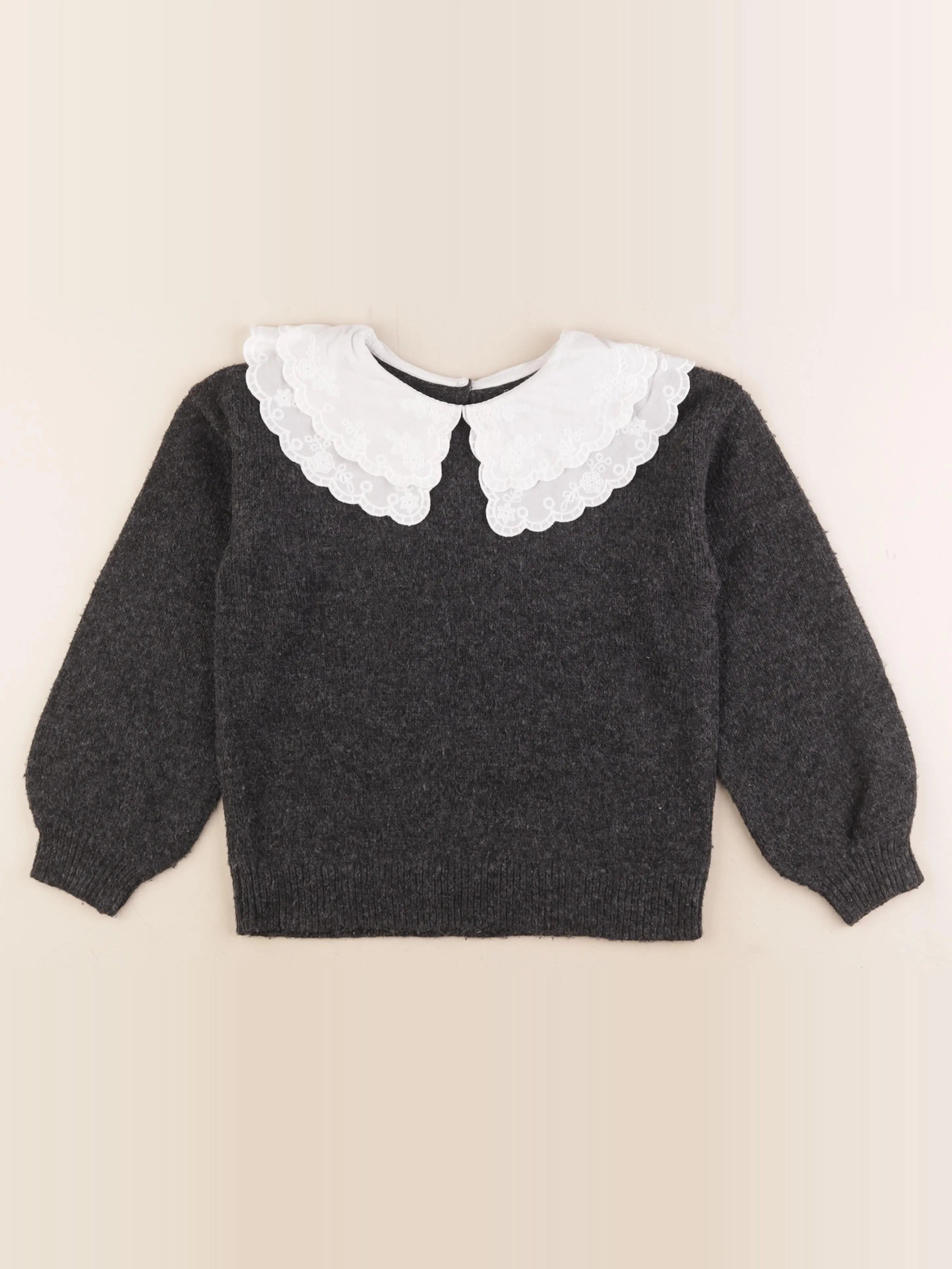 Vertbaudet - pull noir - 10 ans
