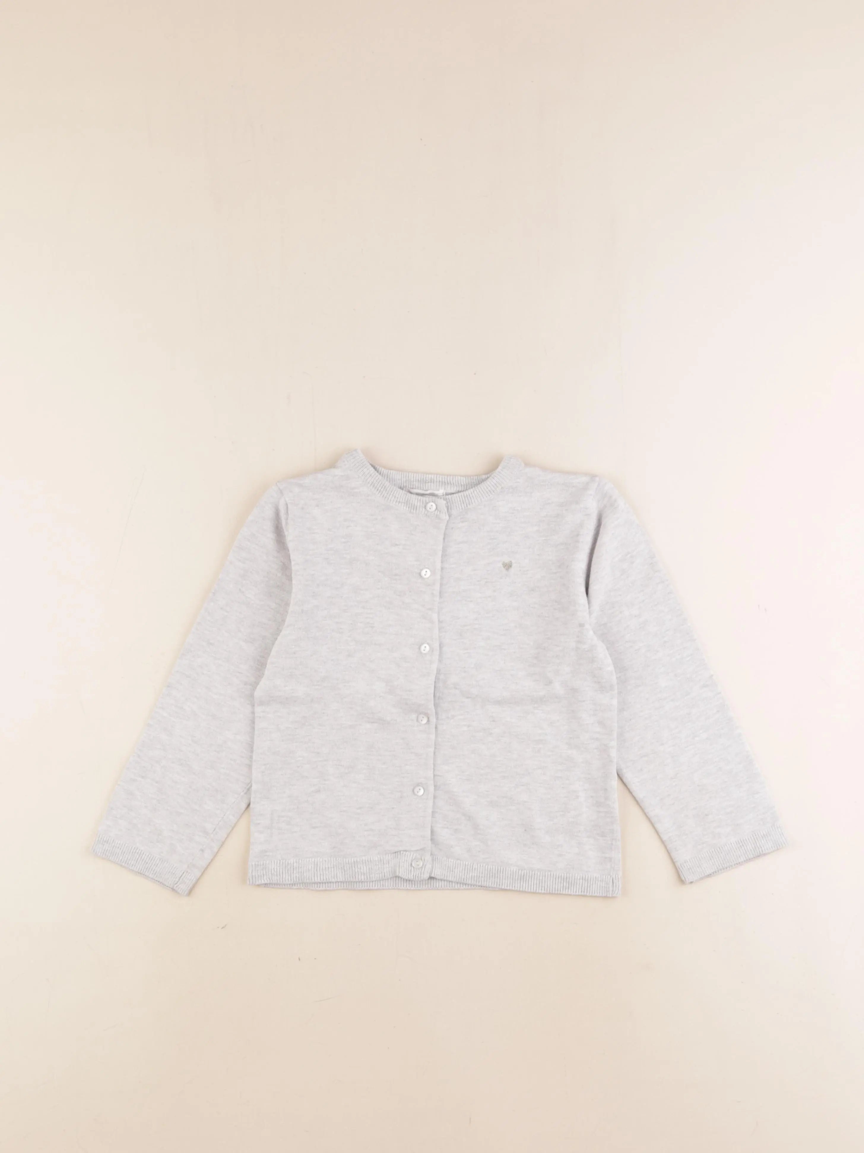 Vertbaudet - gilet gris - 6 ans