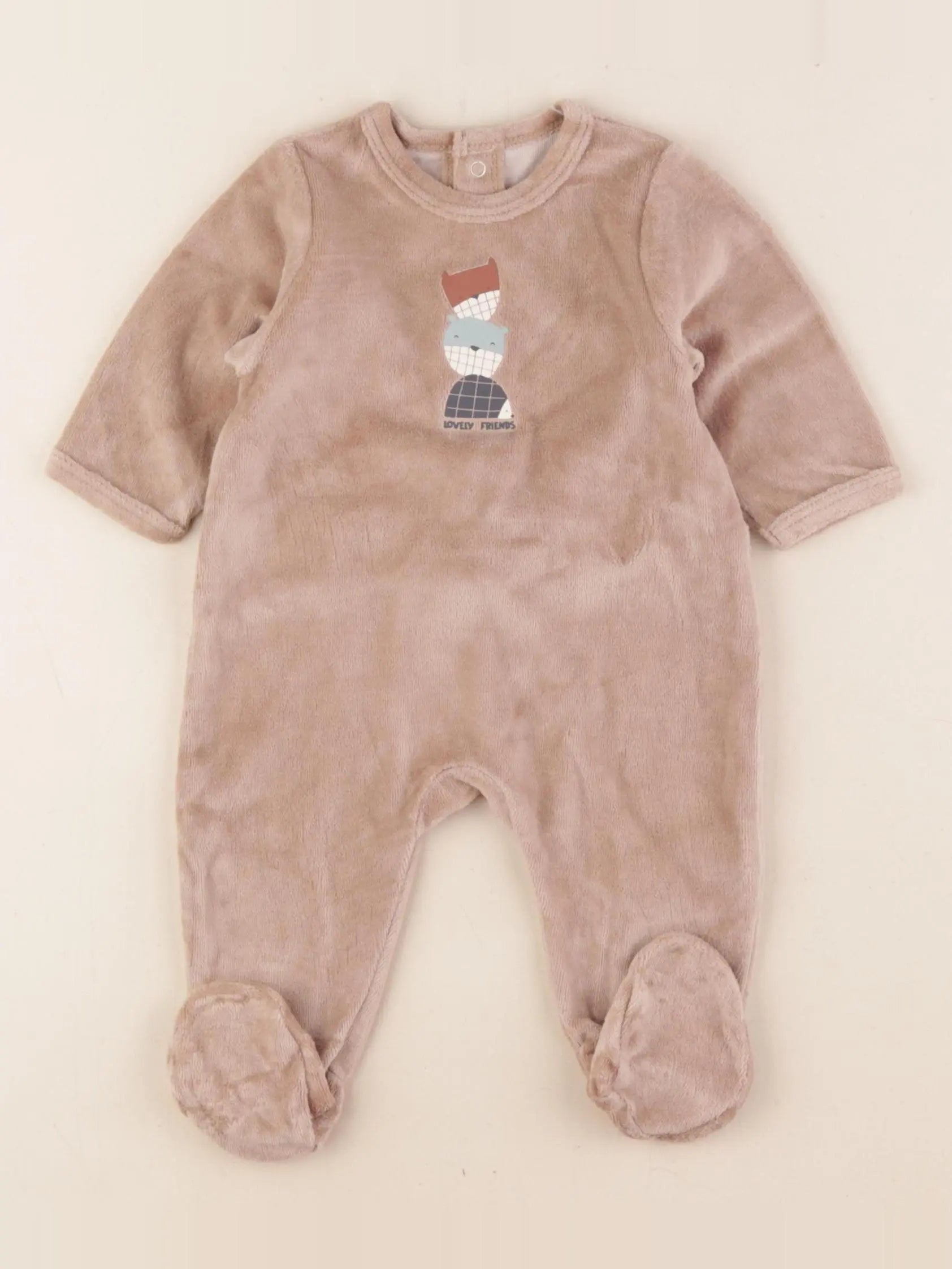 La Redoute - pyjama velours marron - 3 mois