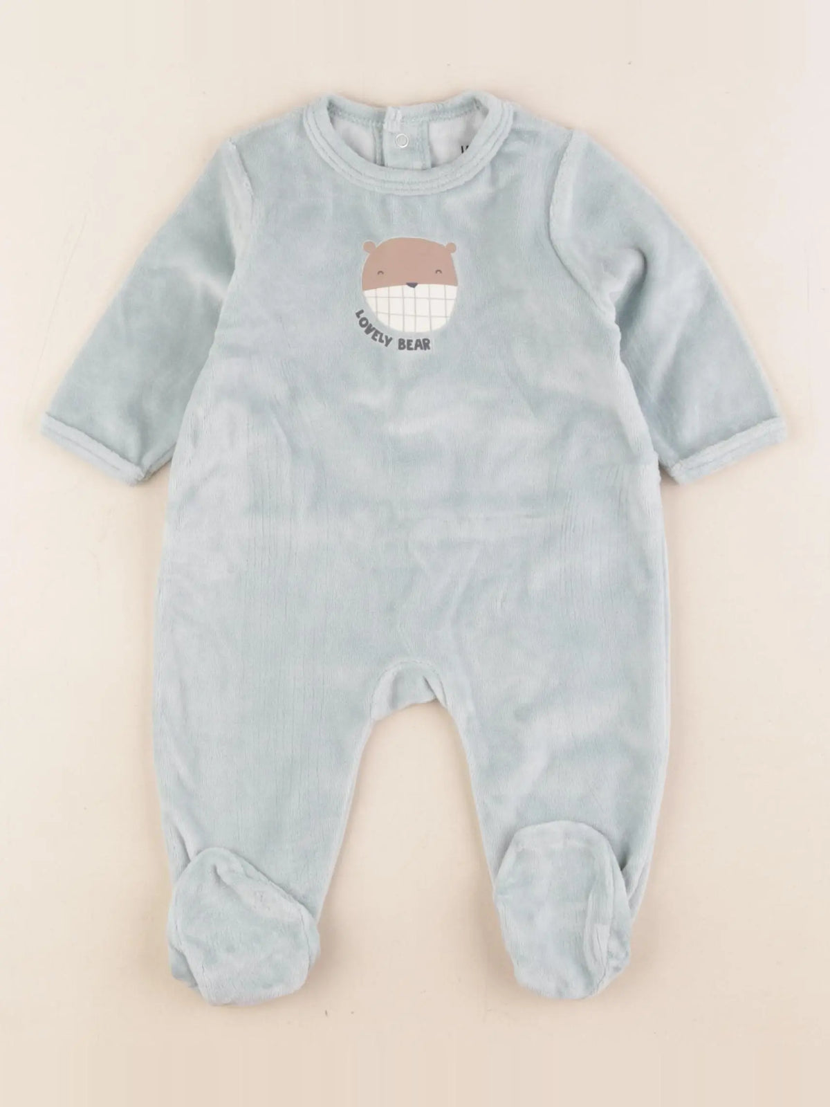La Redoute - pyjama velours bleu - 3 mois