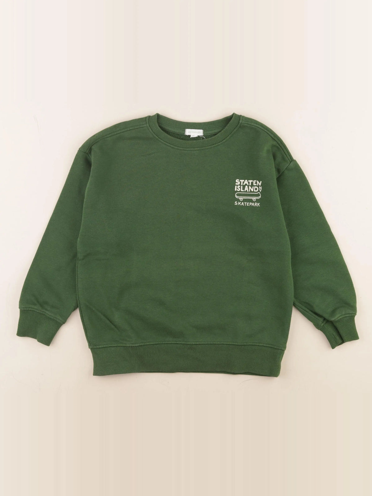 Vertbaudet - sweat vert - 8 ans