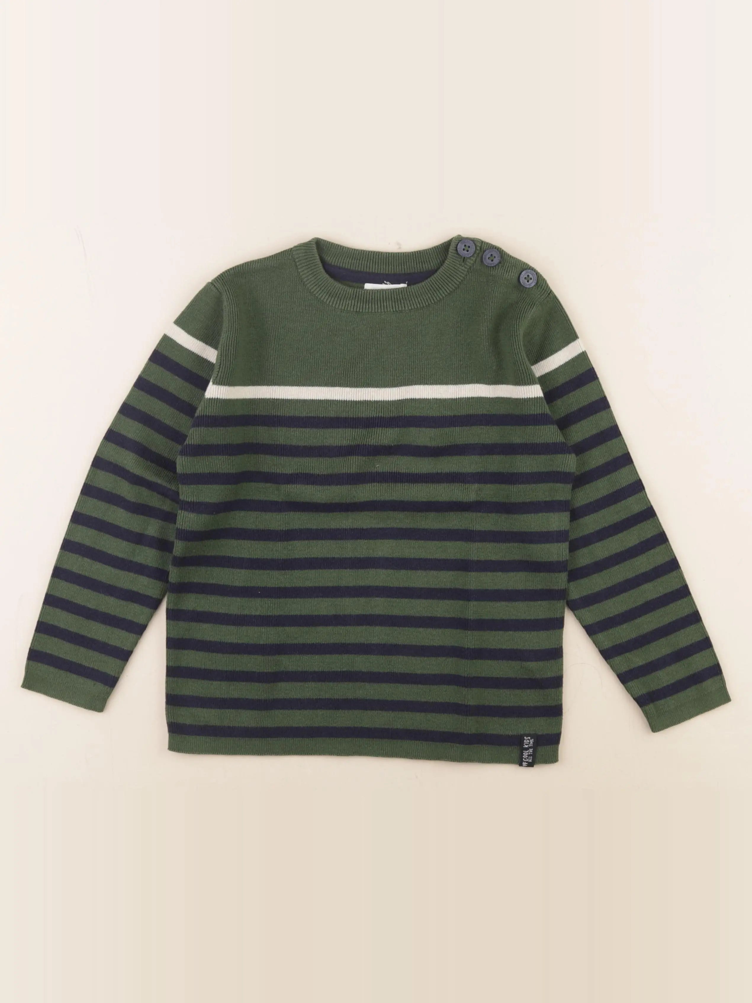 Vertbaudet - pull vert - 6 ans