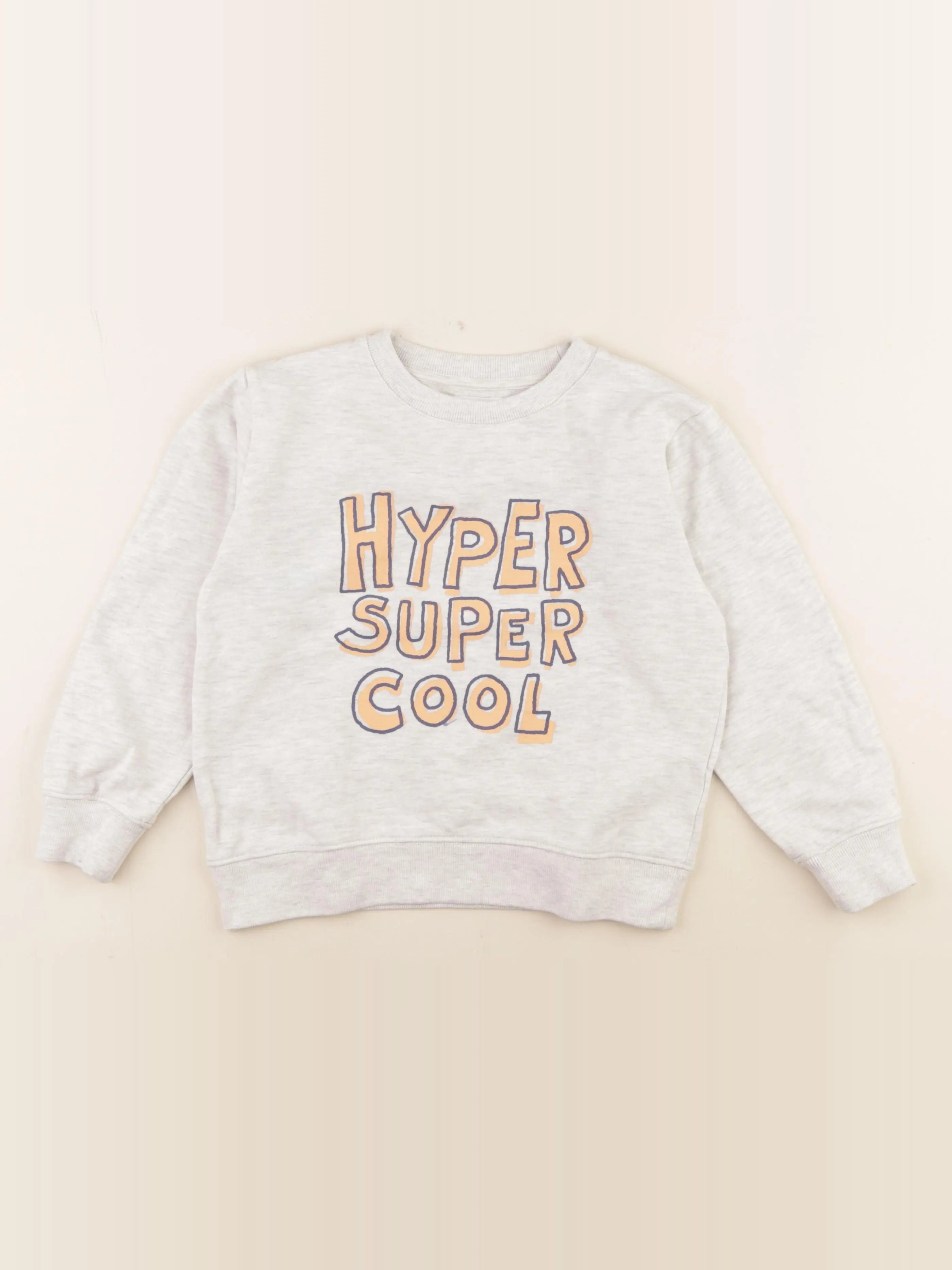 Vertbaudet - sweat gris - 8 ans