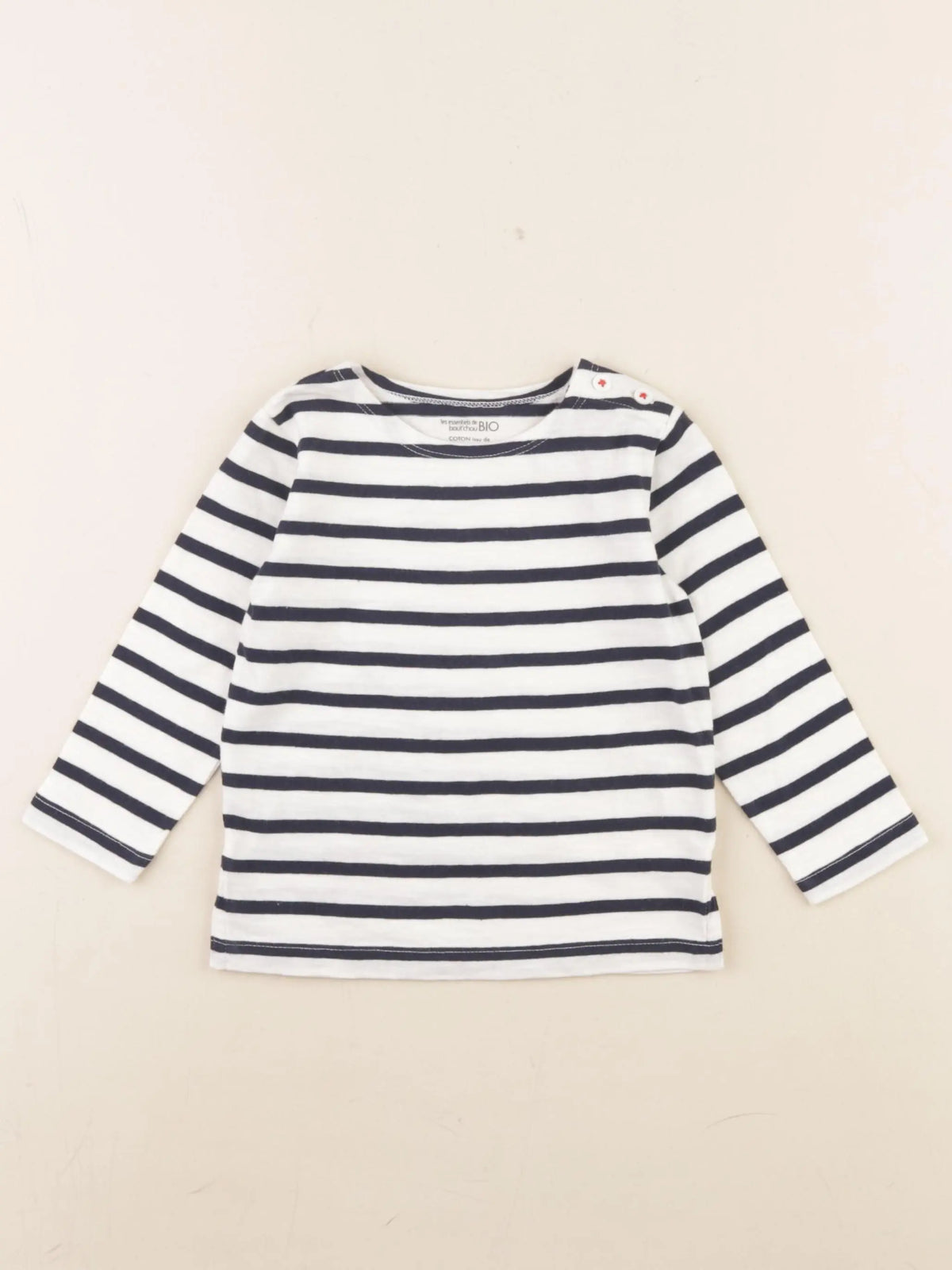 Boutchou - tee-shirt blanc, bleu - 12 mois