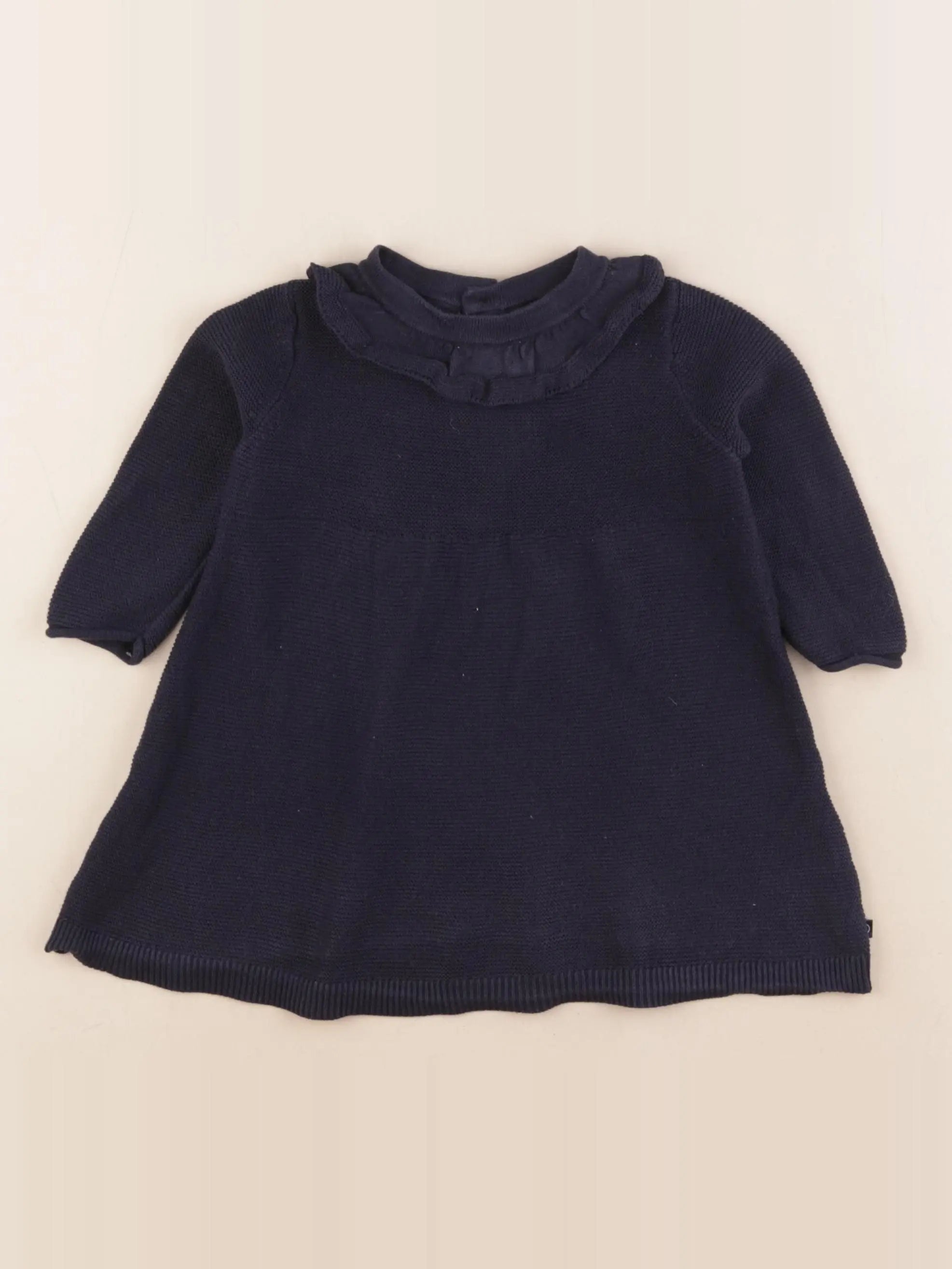 Petit Bateau - robe bleu - 12 mois