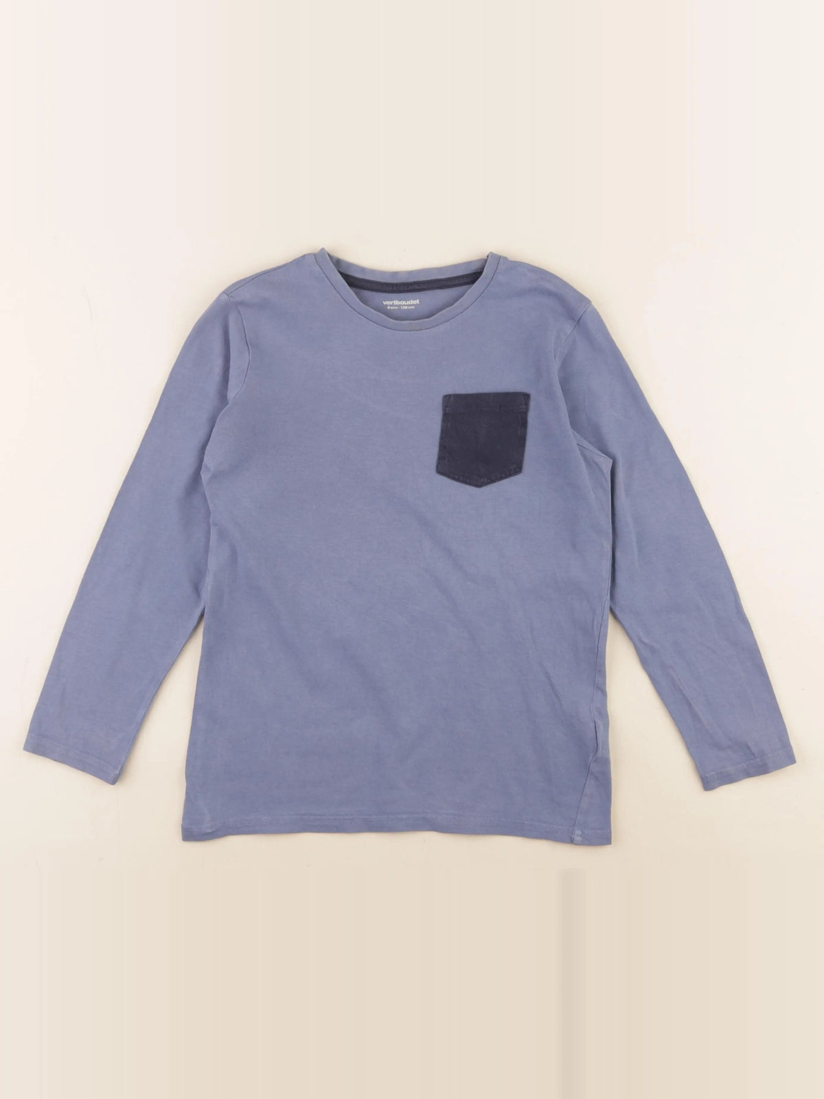 Vertbaudet - tee-shirt bleu - 8 ans