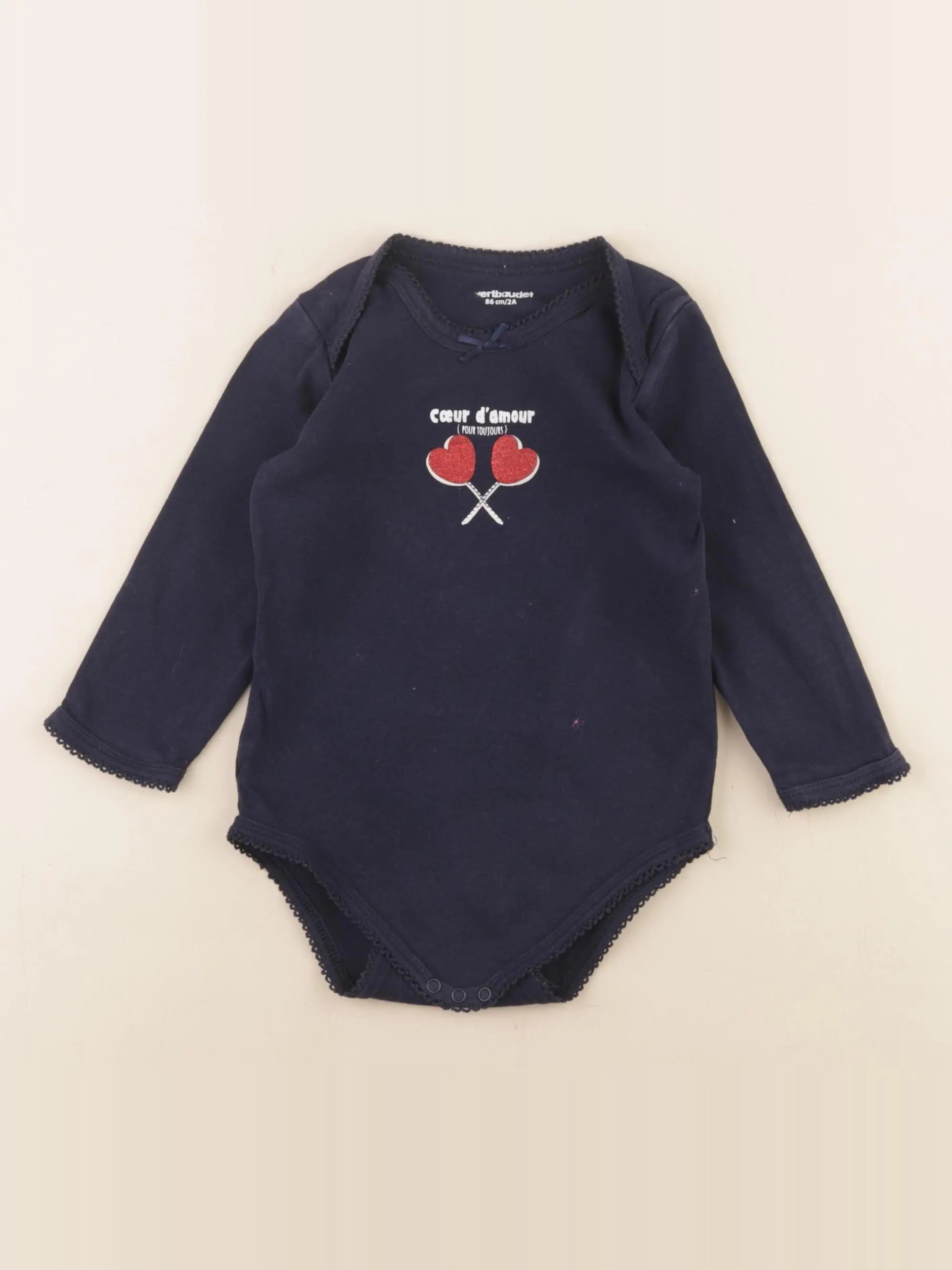 Vertbaudet - body bleu - 2 ans
