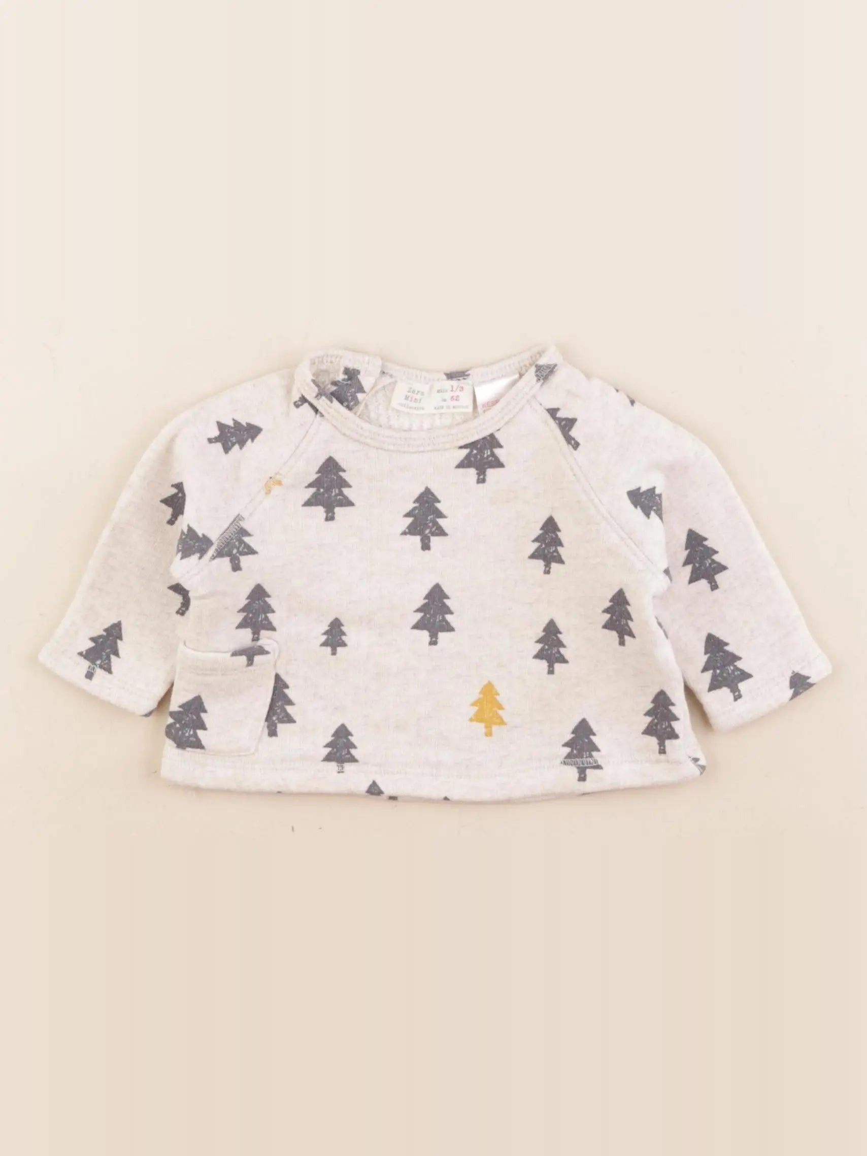 Zara - sweat beige - 1/3 mois