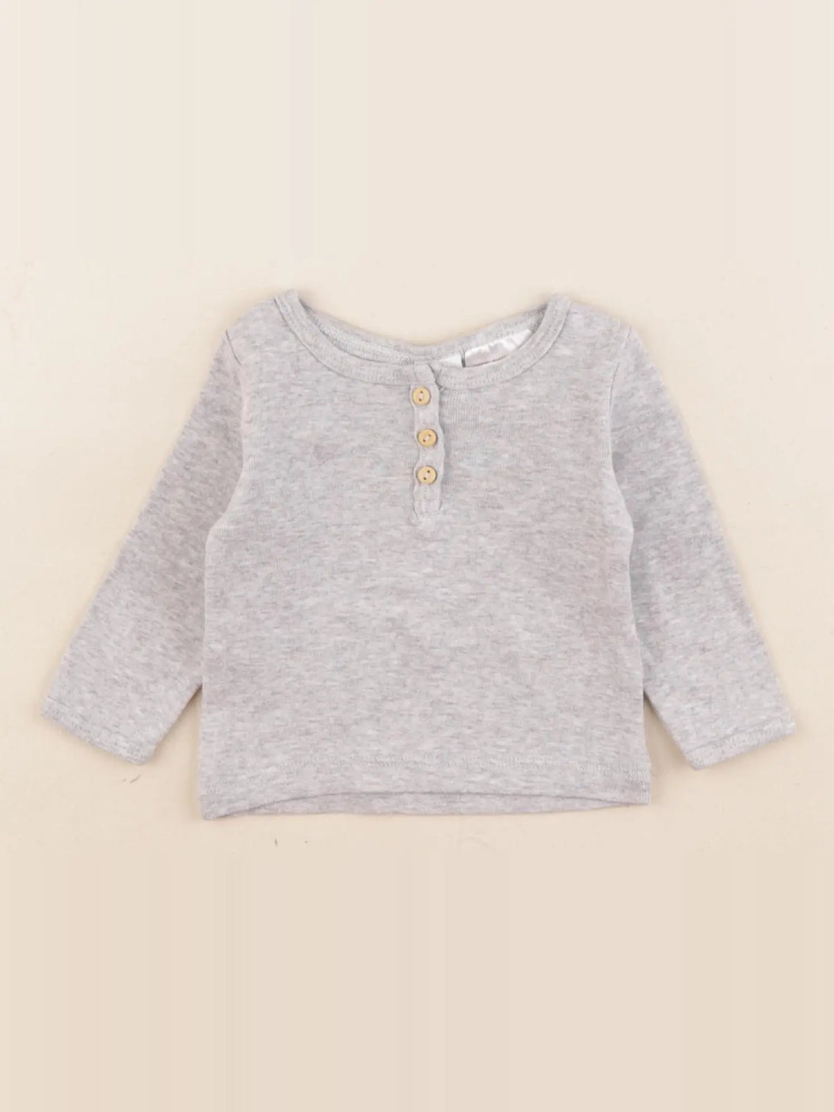 H&M - tee-shirt gris - 1/2 mois