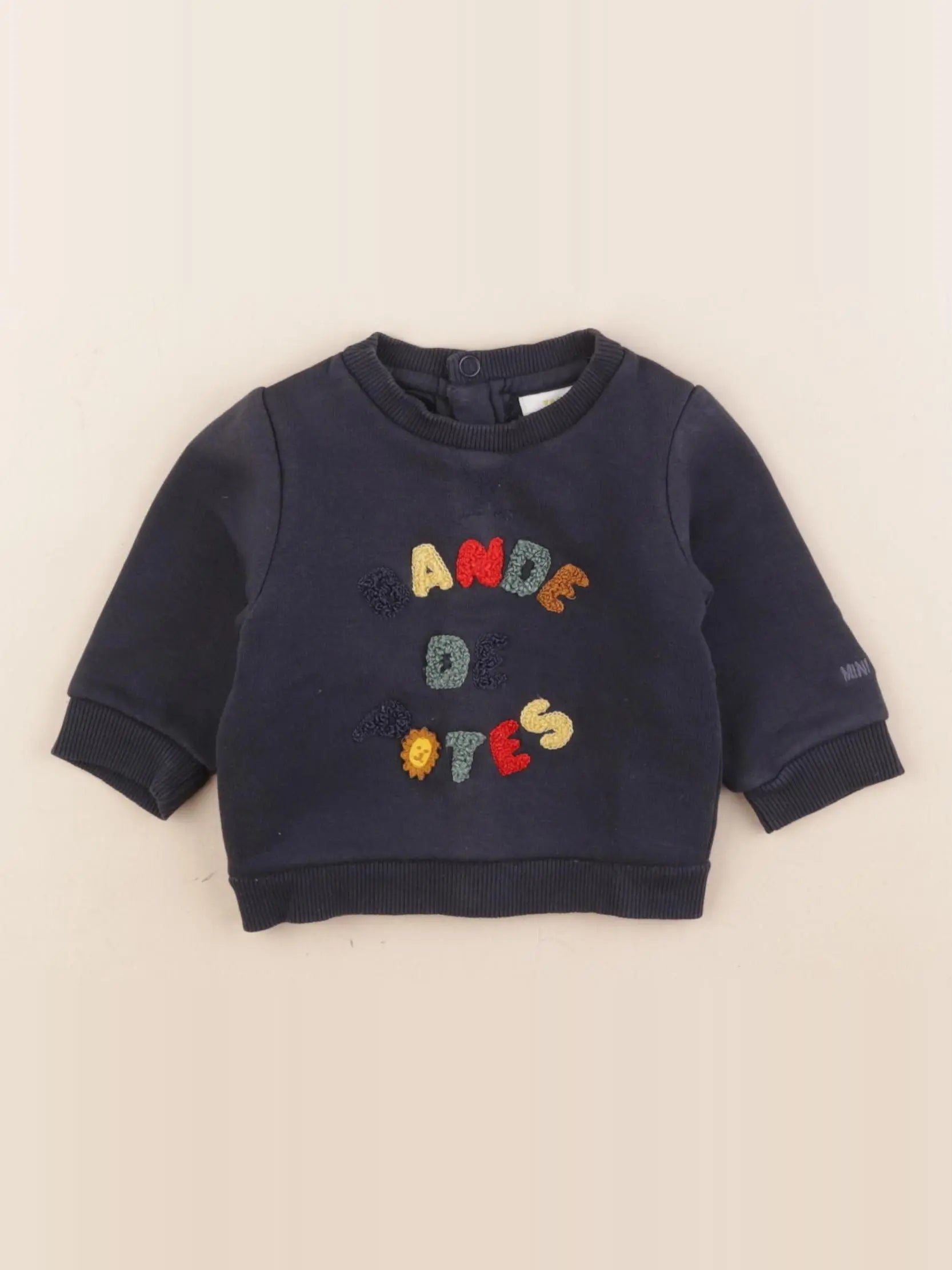 Tape à l'oeil - sweat bleu - 3 mois