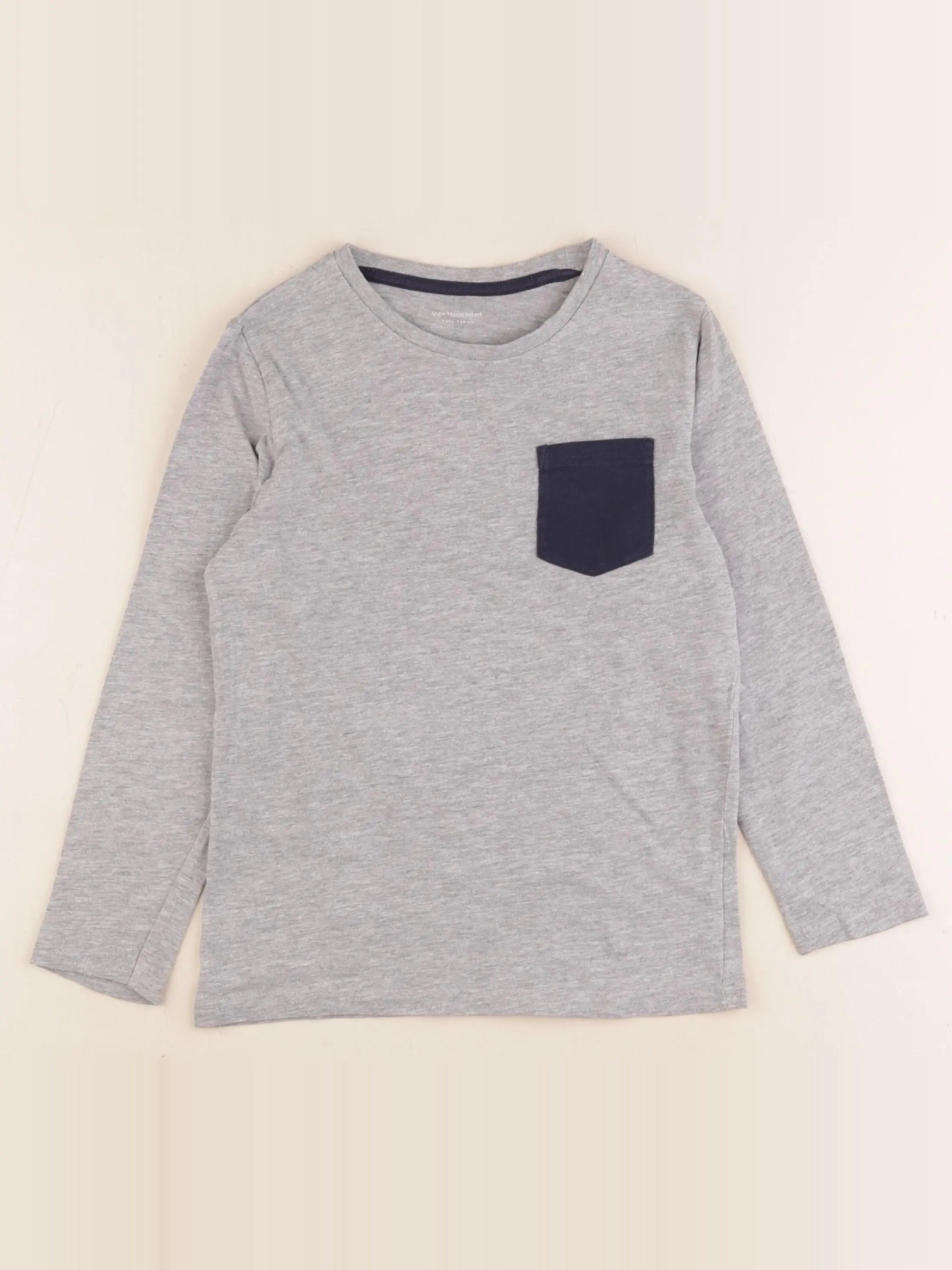 Vertbaudet - tee-shirt gris - 8 ans