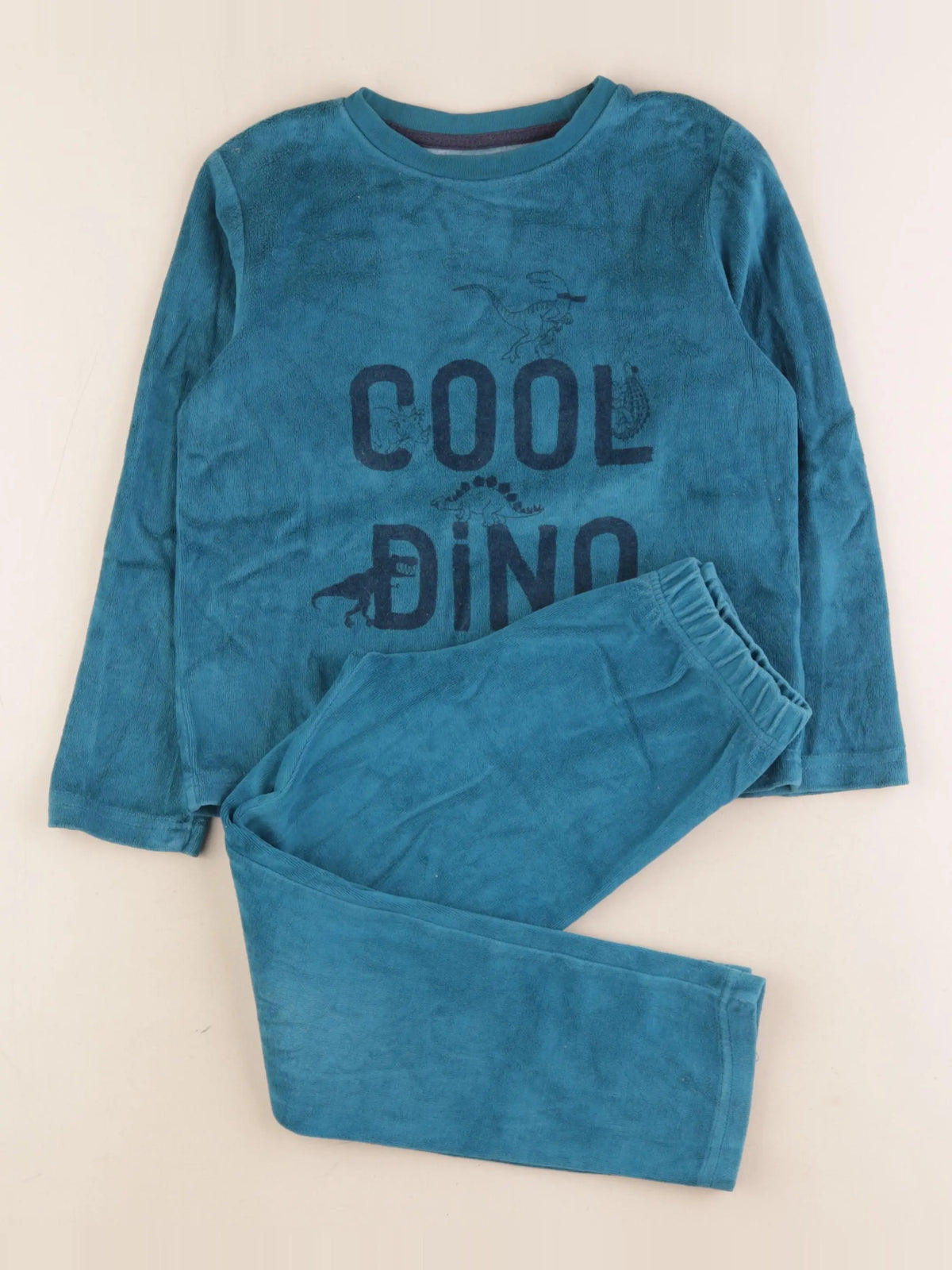 Vertbaudet - pyjama velours bleu - 6 ans