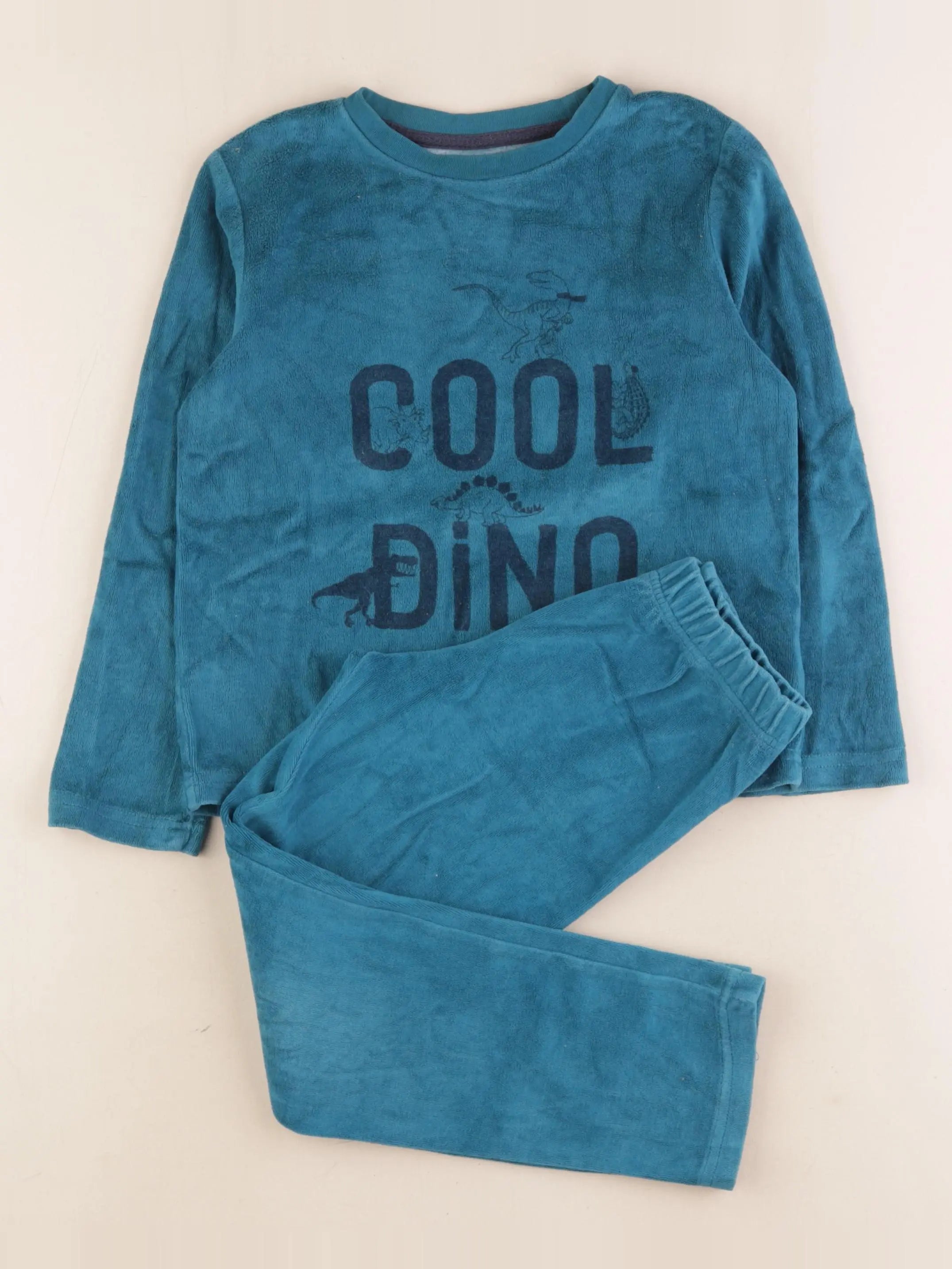 Vertbaudet - pyjama velours bleu - 6 ans