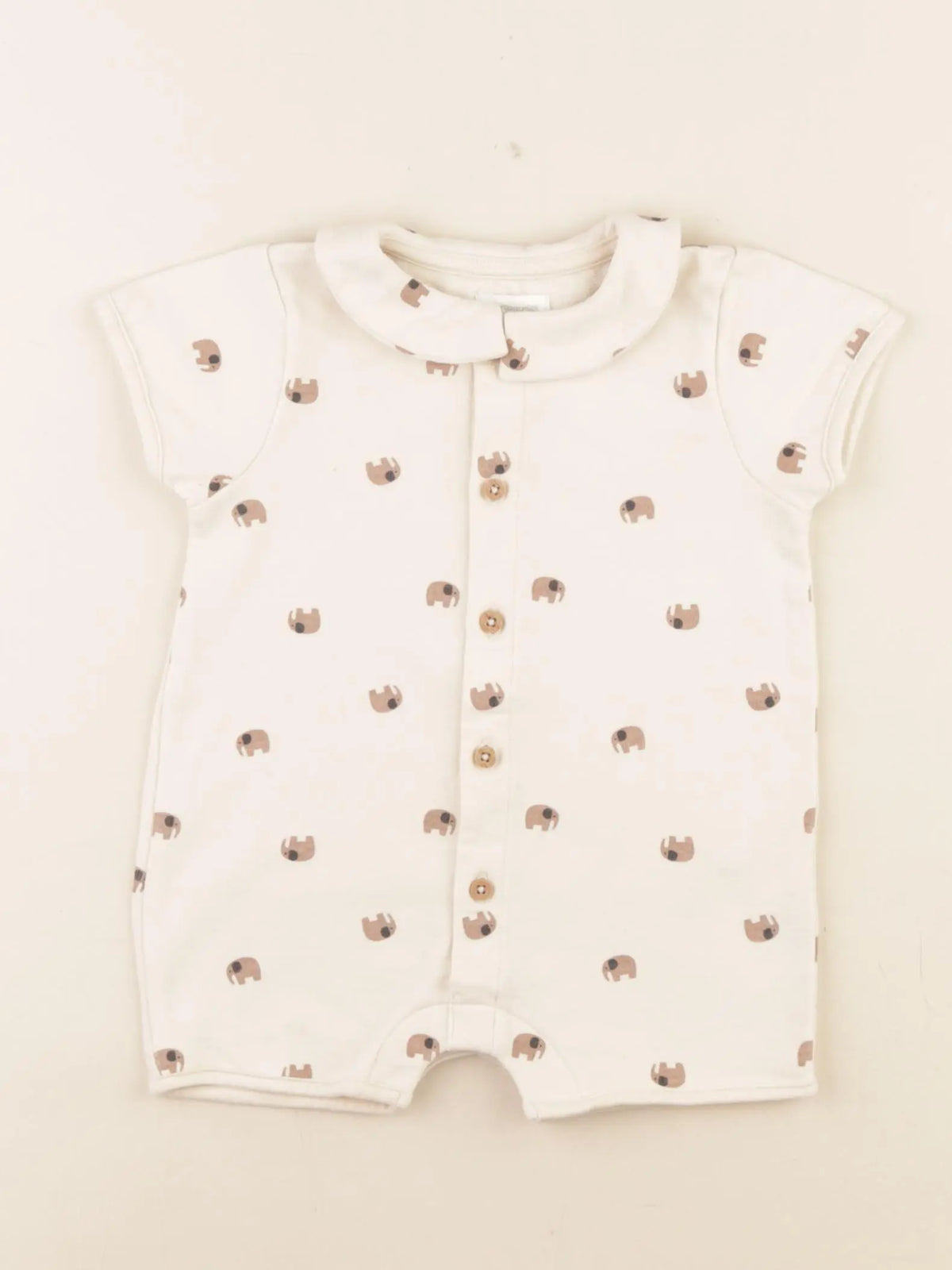 Vertbaudet - combinaison beige - 9 mois
