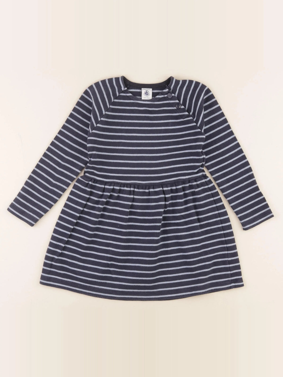 Petit Bateau - robe bleu - 5 ans