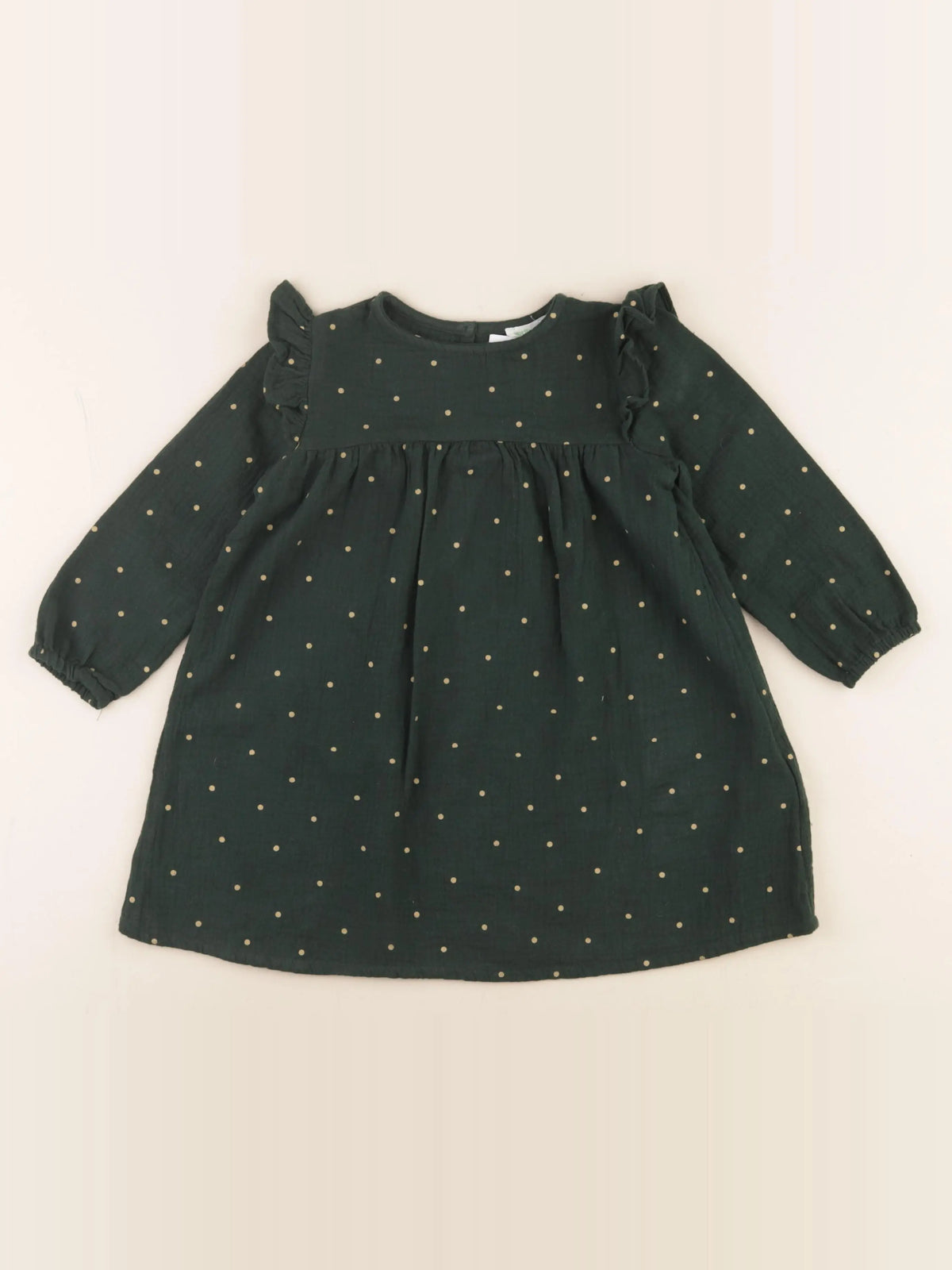 Vertbaudet - robe vert, or - 3 ans