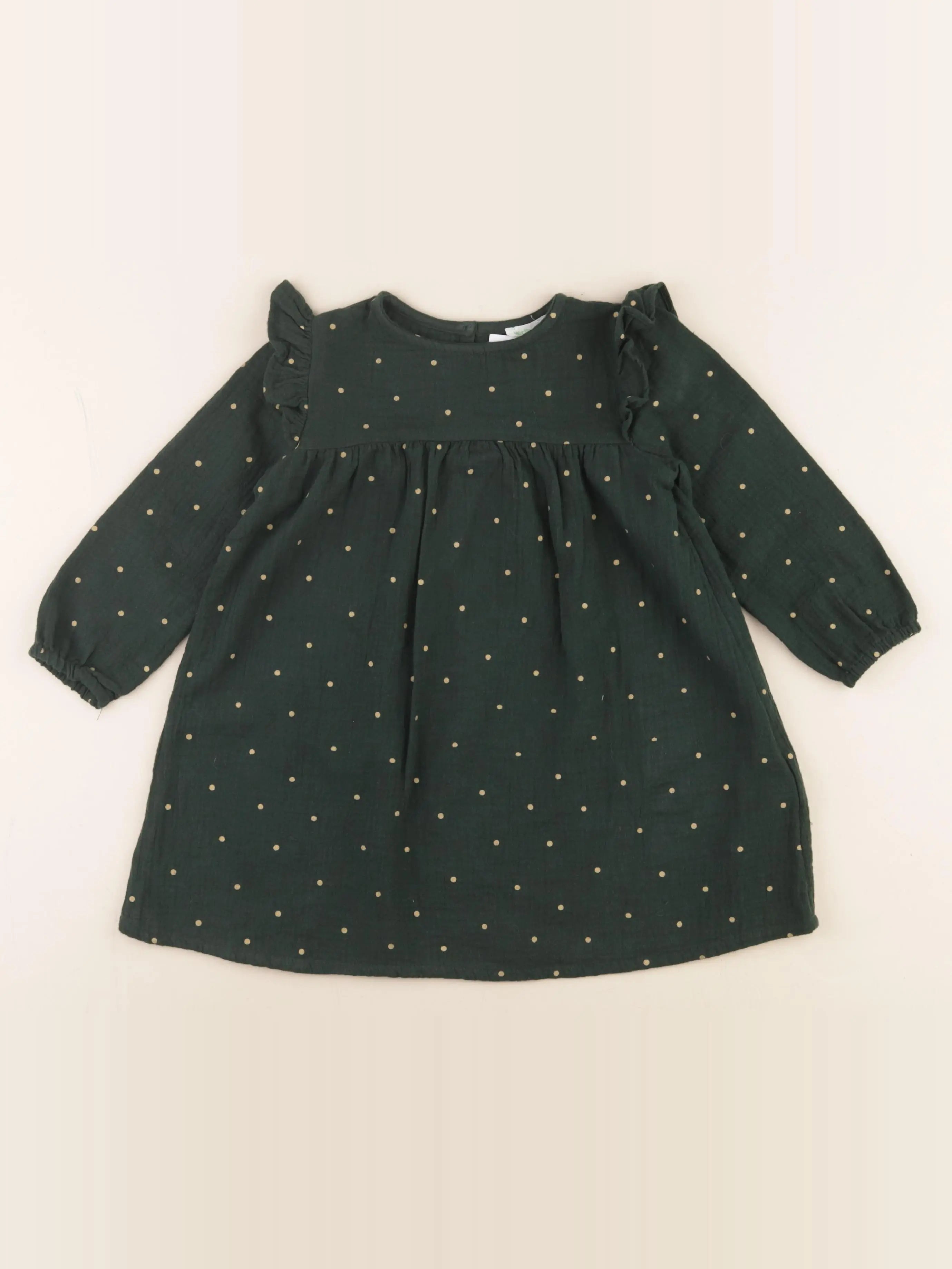 Vertbaudet - robe vert, or - 3 ans