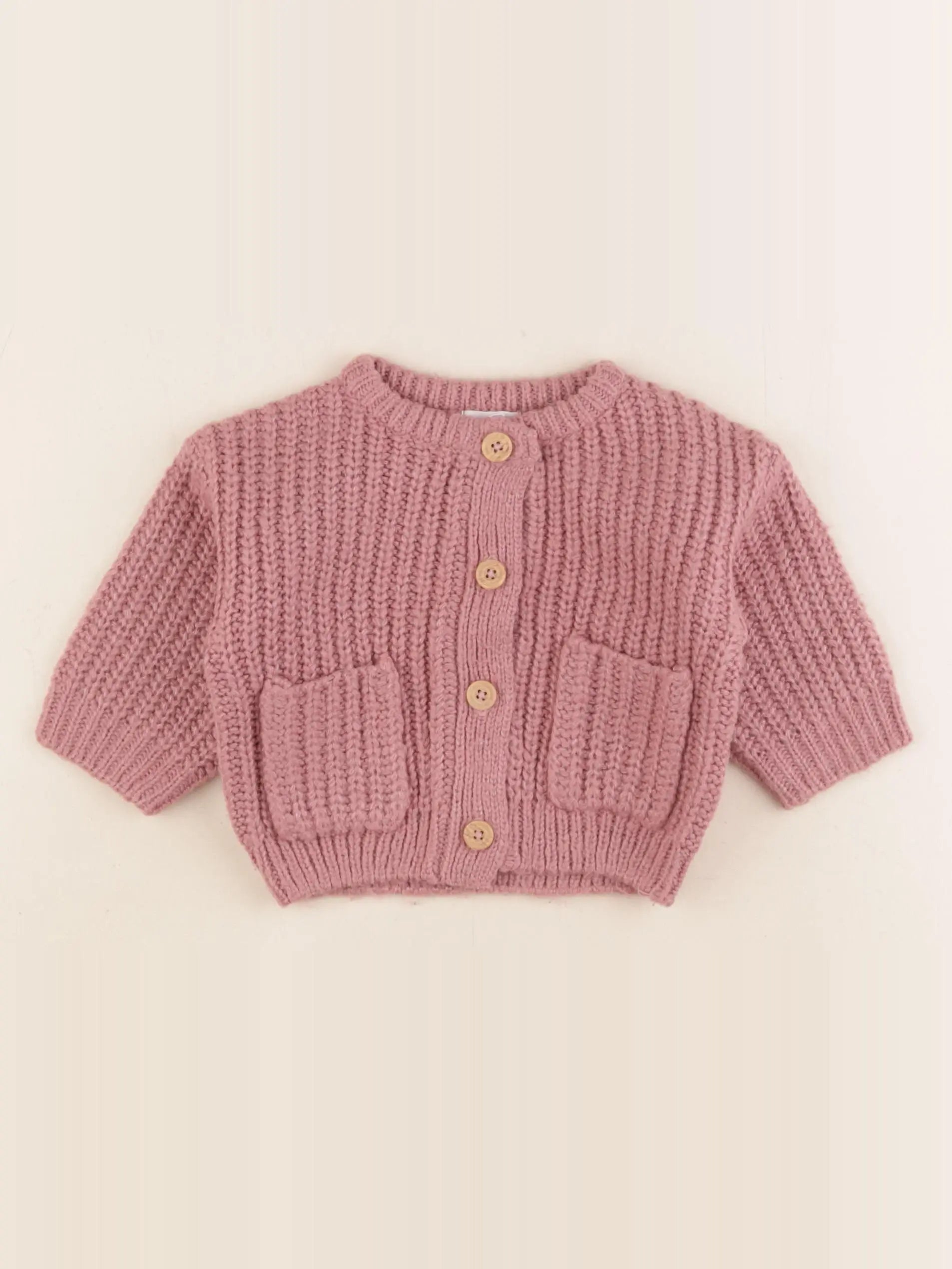 Vertbaudet - gilet violet - 6 mois