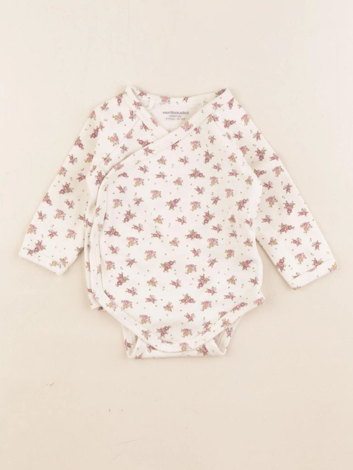 Vertbaudet - body beige - 6 mois
