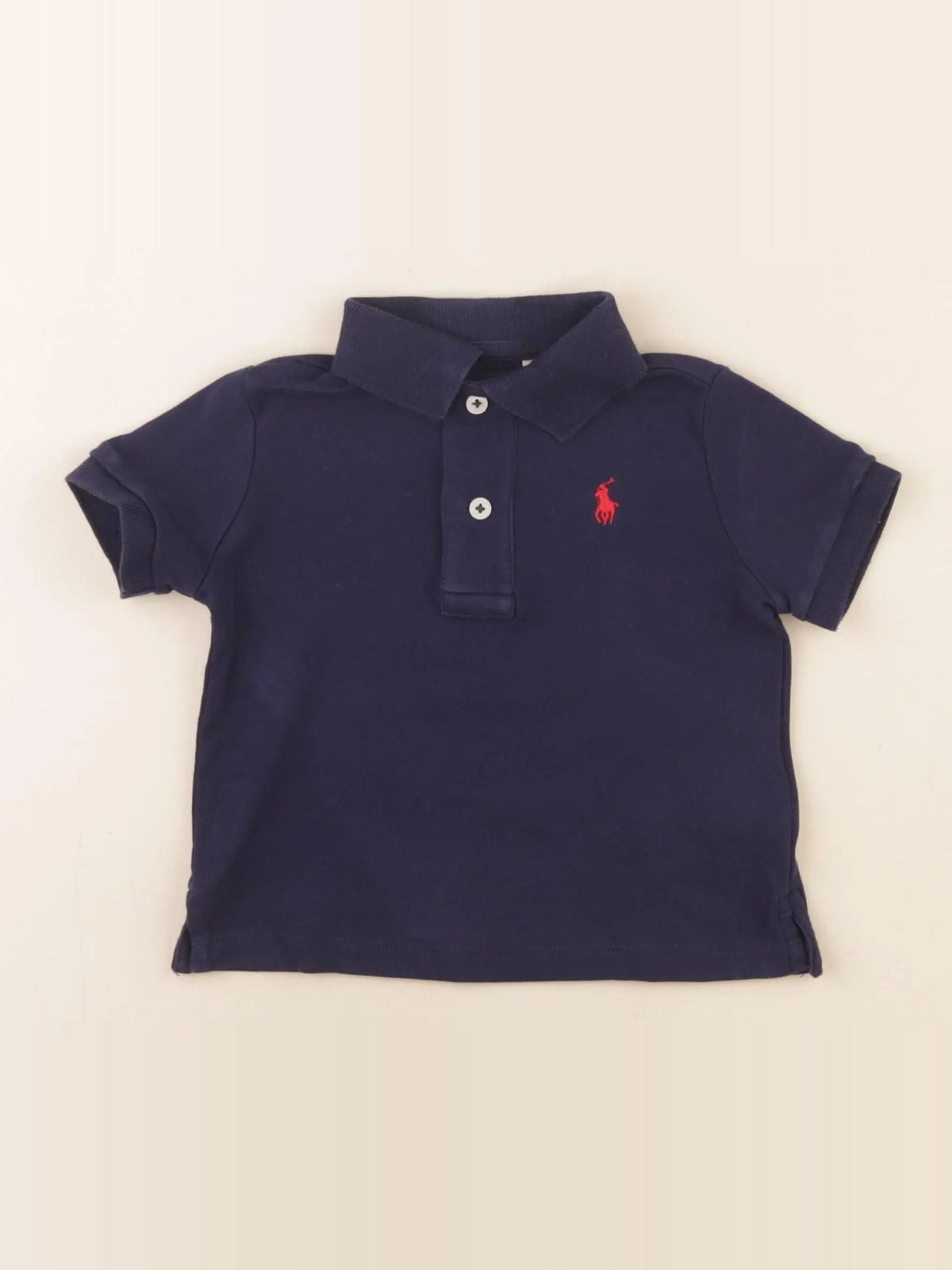 Ralph Lauren - polo bleu - 12 mois