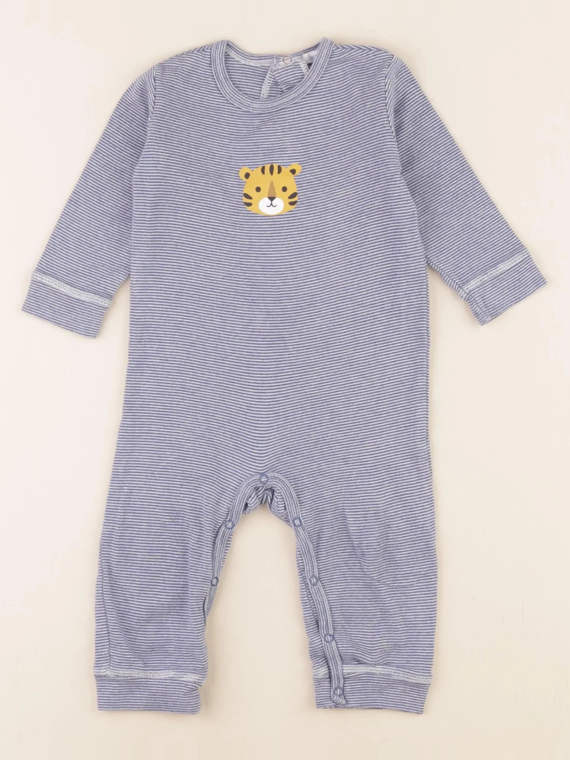 Boutchou - pyjama coton bleu - 9 mois