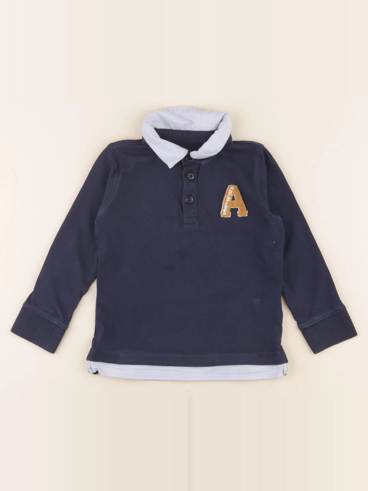 Vertbaudet - polo bleu - 4 ans