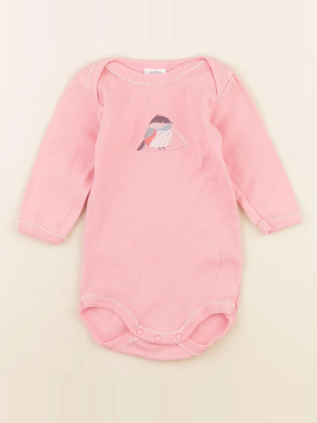 Petit Bateau - body rose - 3 mois