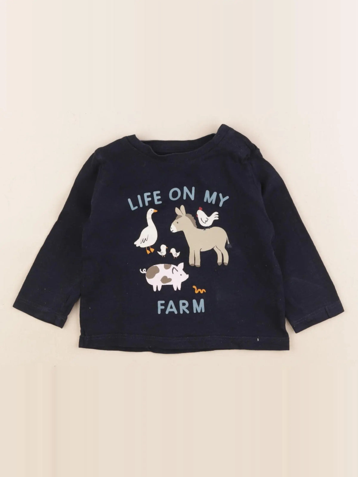 Boutchou - tee-shirt bleu - 9 mois