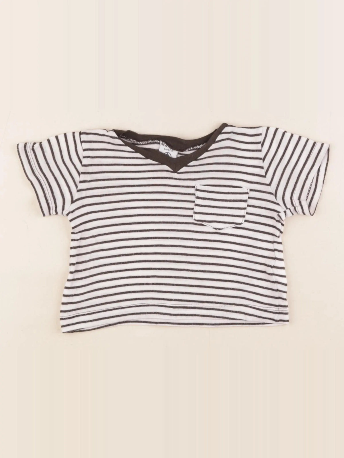 Petit Bateau - tee-shirt beige - 6 mois
