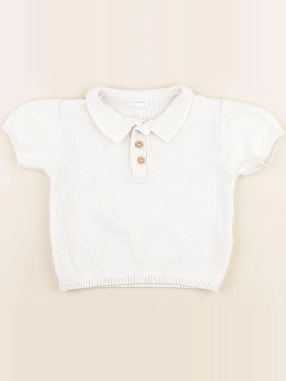 Vertbaudet - pull beige - 9 mois