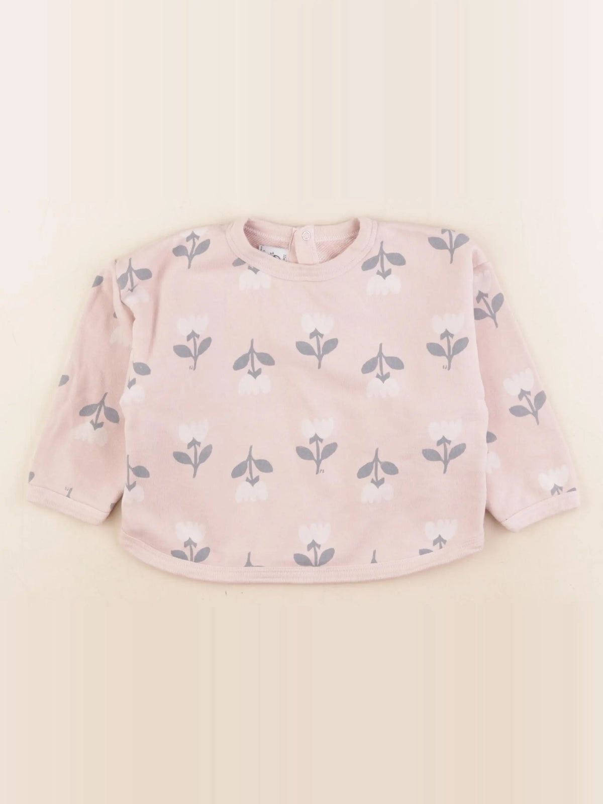 Petit Bateau - sweat rose - 12 mois