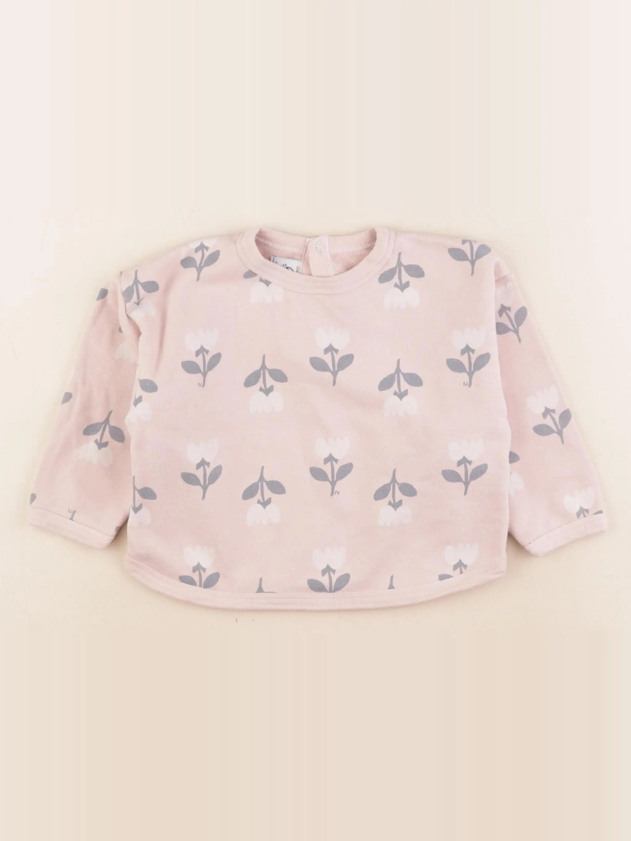 Petit Bateau - sweat rose - 12 mois