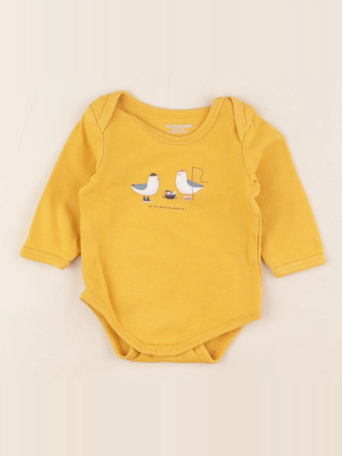 Vertbaudet - body jaune - 6 mois