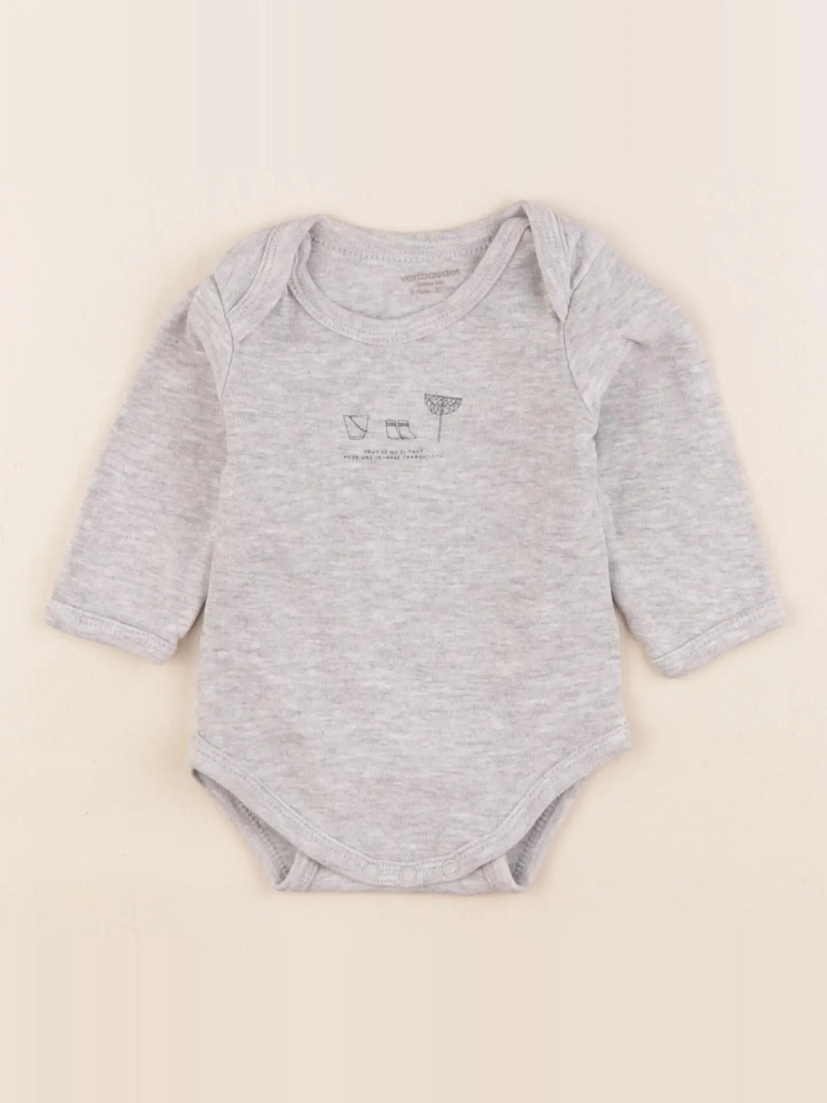 Vertbaudet - body blanc - 6 mois