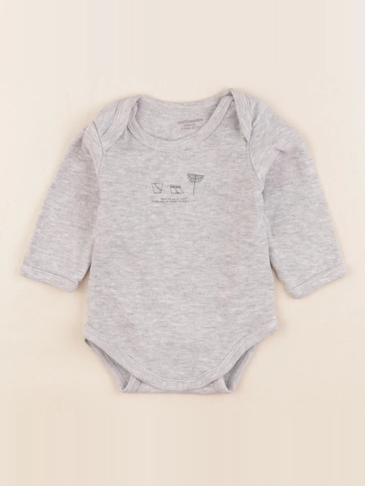 Vertbaudet - body blanc - 6 mois