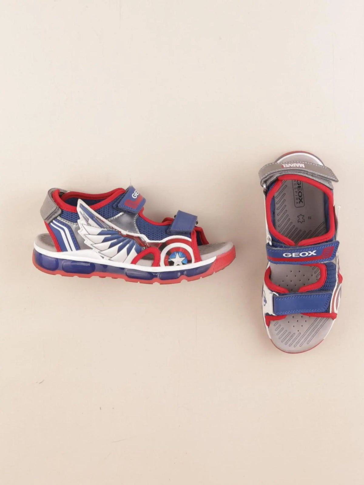 Geox - sandales bleu, rouge - pointure 32