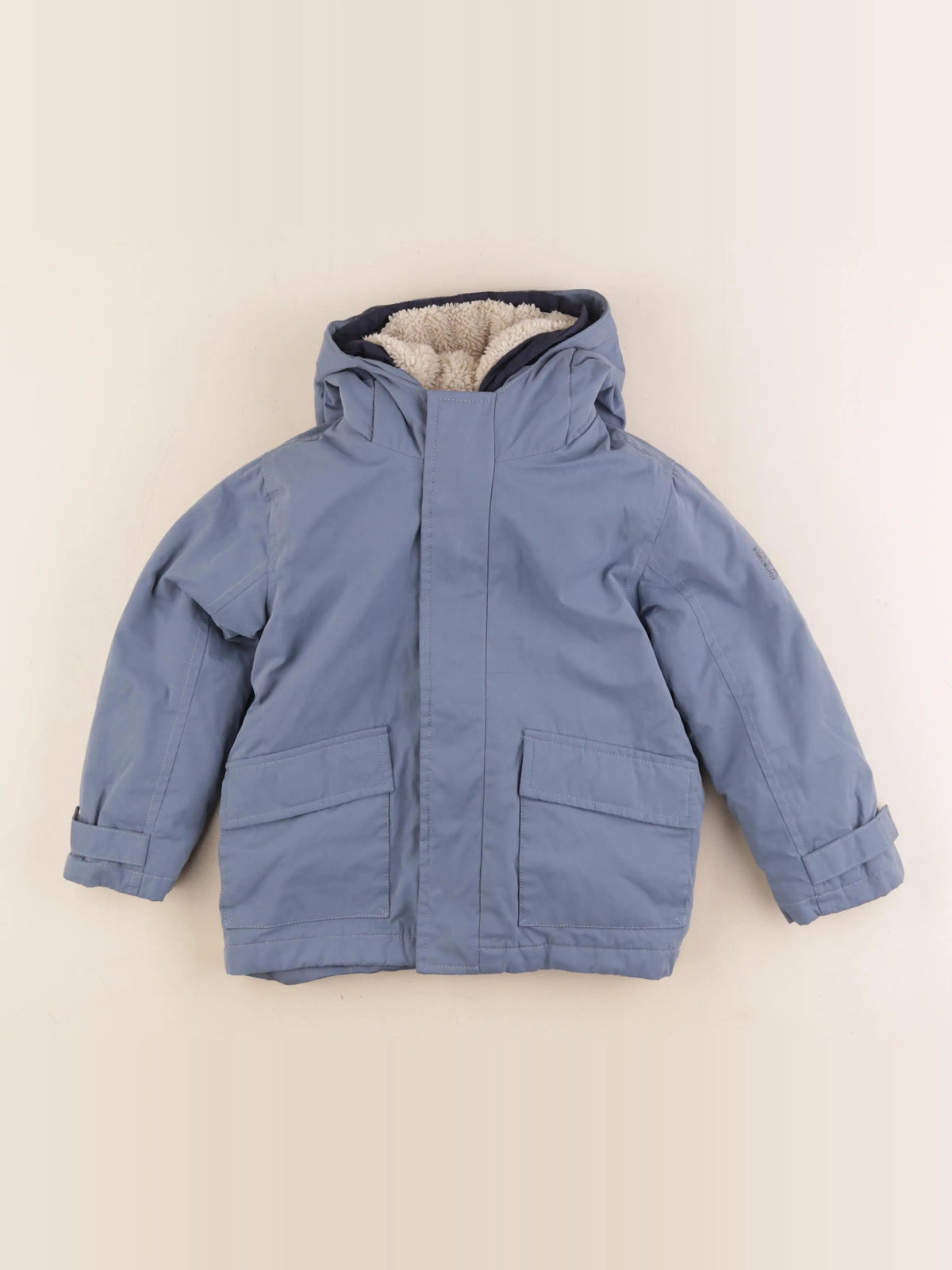 Vertbaudet - manteau doublure amovible bleu - 4 ans