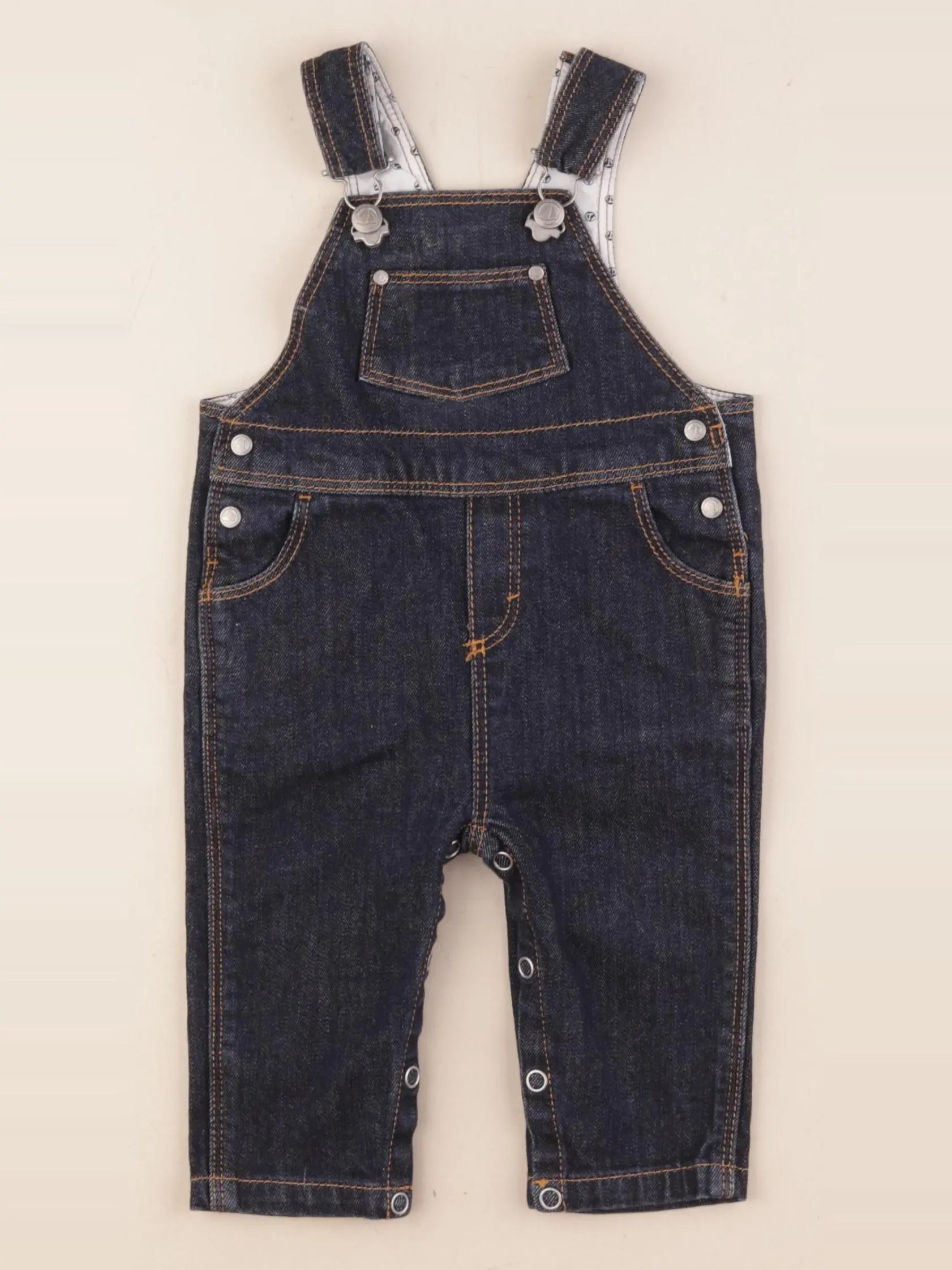 Petit Bateau - salopette bleu - 3 mois