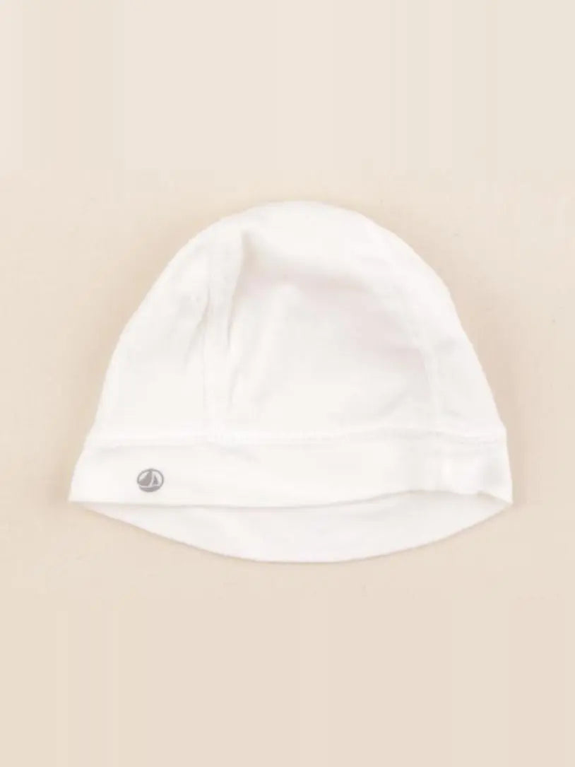 Petit Bateau - bonnet de naissance blanc - 3 mois