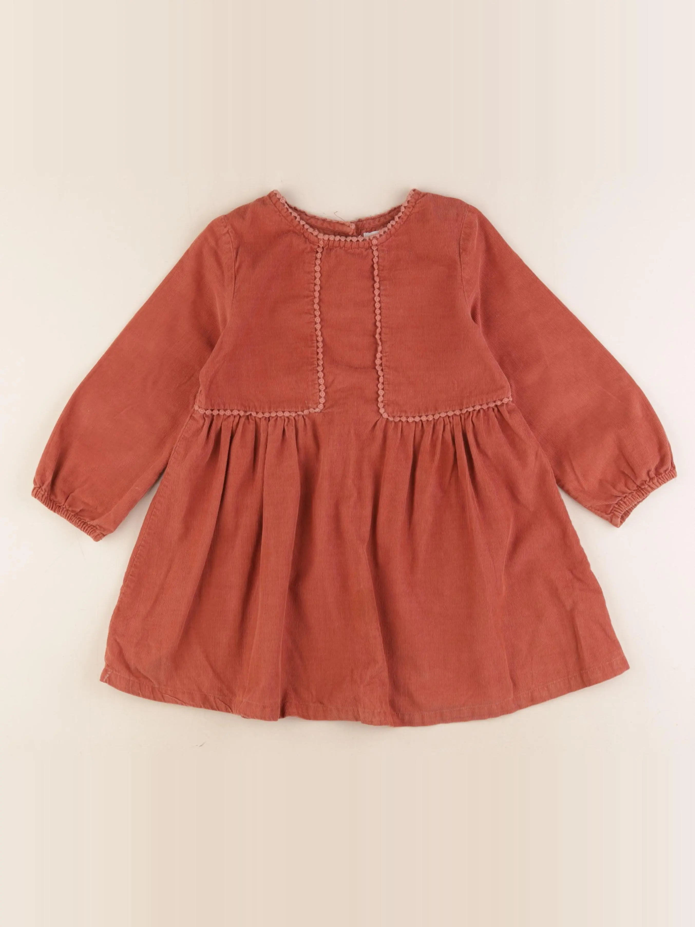 Monoprix - robe marron - 4 ans