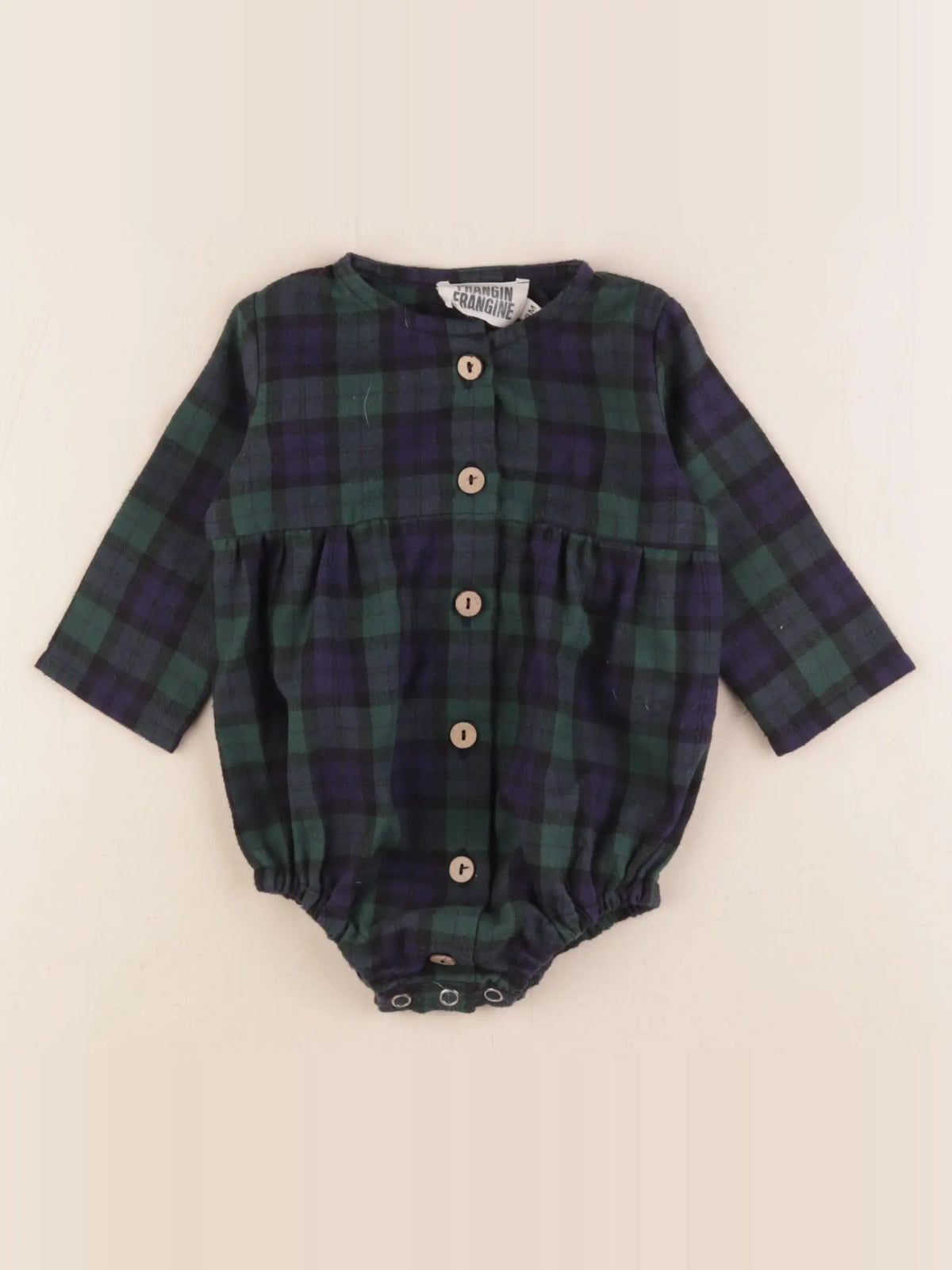 Frangin Frangine - combinaison bleu, vert - 3 mois