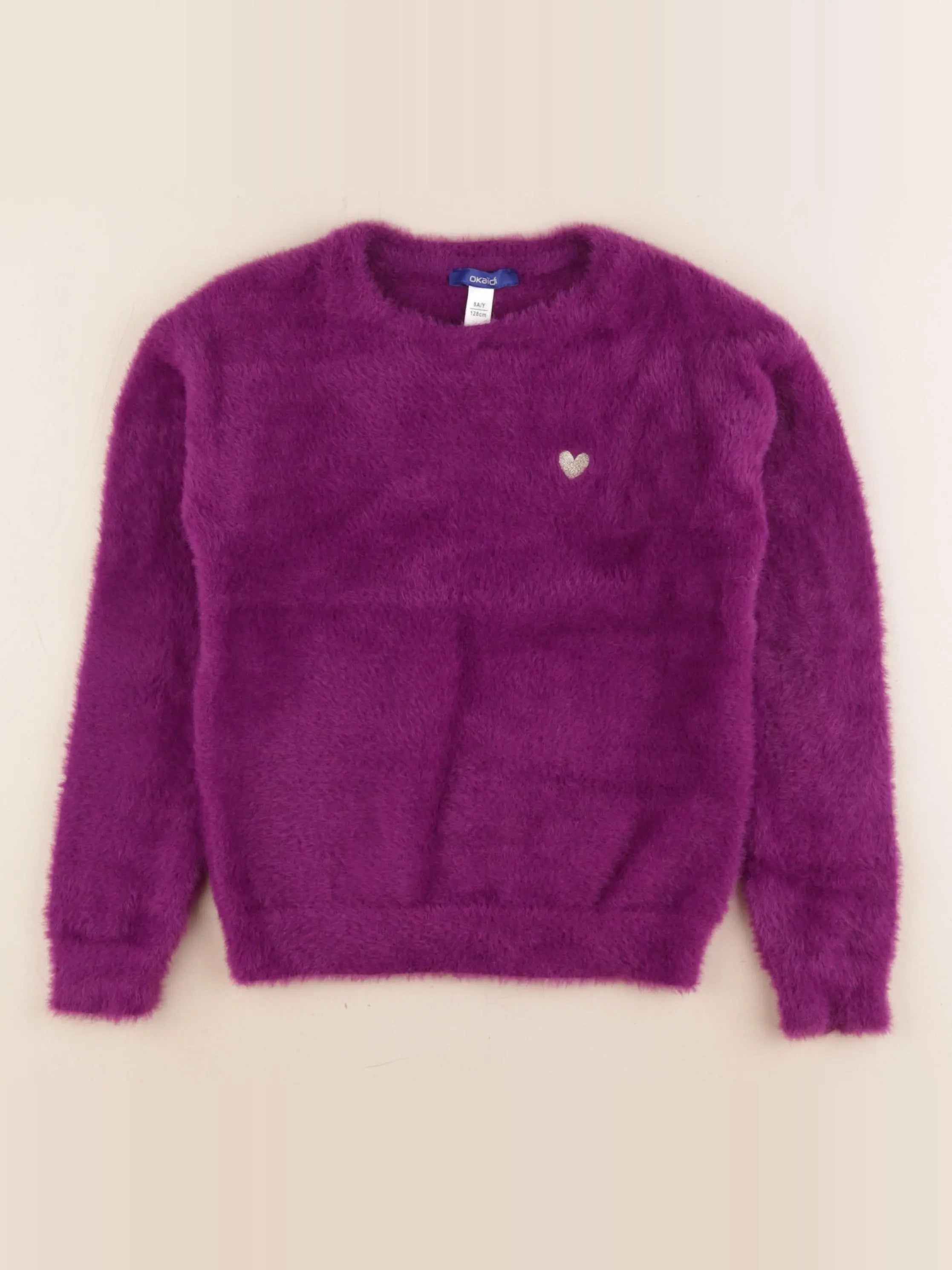 Okaidi - pull violet - 8 ans