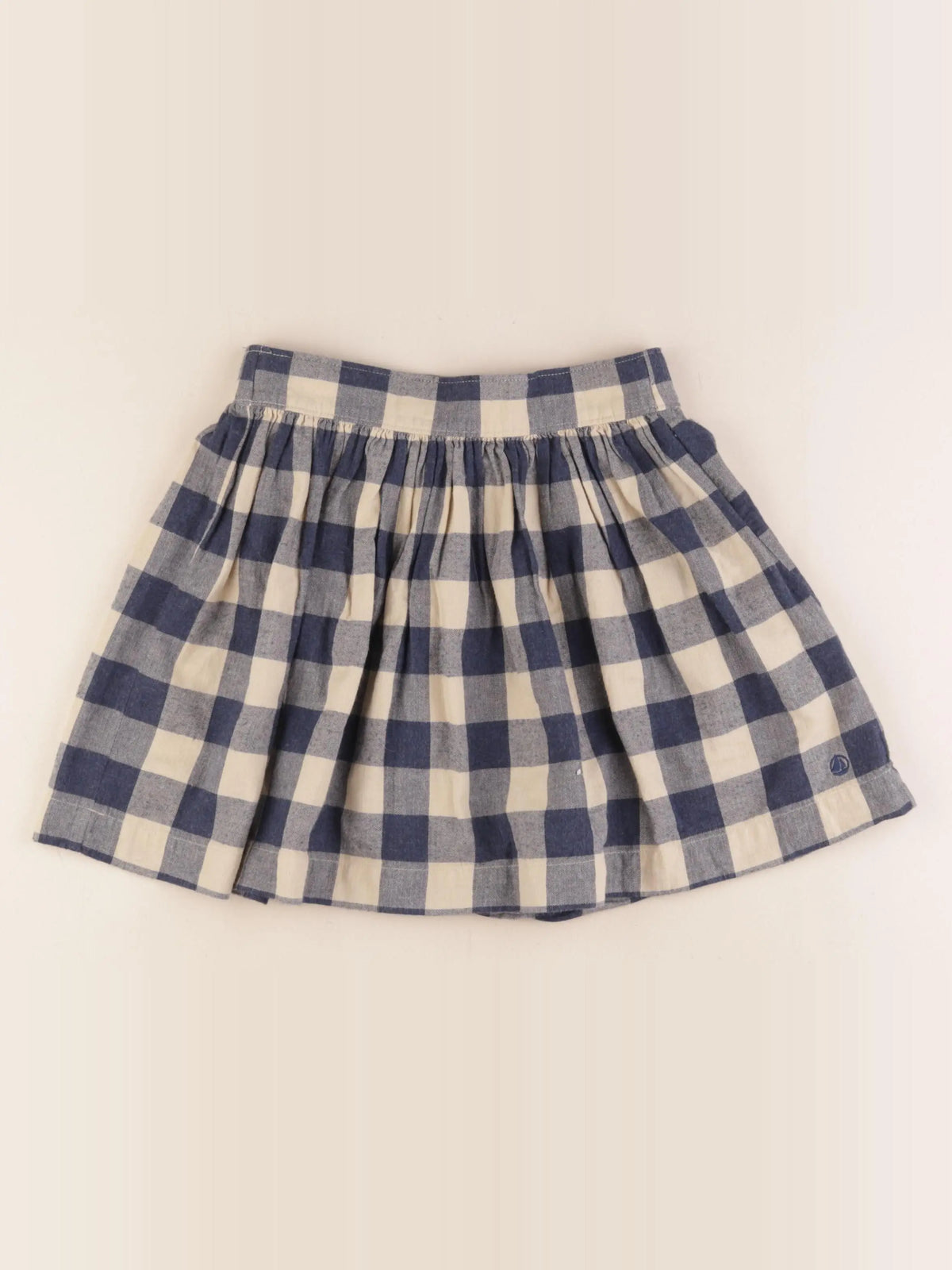 Petit Bateau - jupe beige, bleu - 8 ans