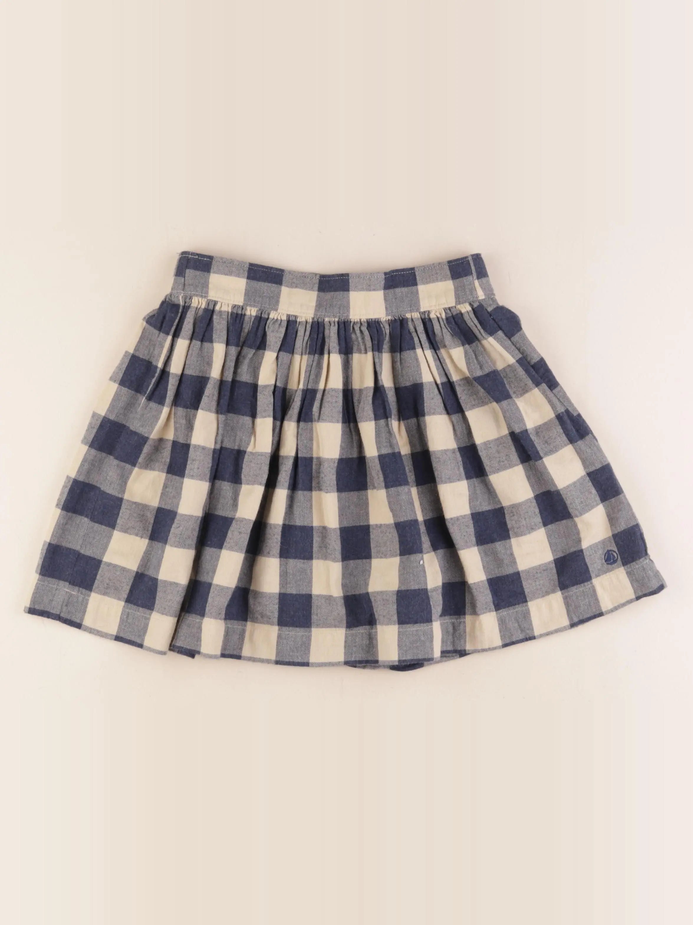 Petit Bateau - jupe beige, bleu - 8 ans